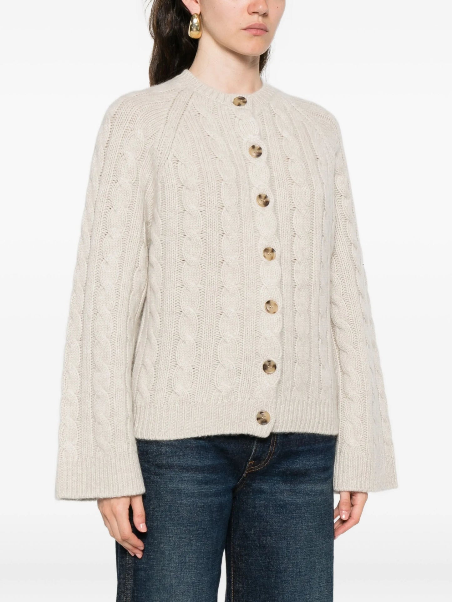Virginie cable-knit cardigan