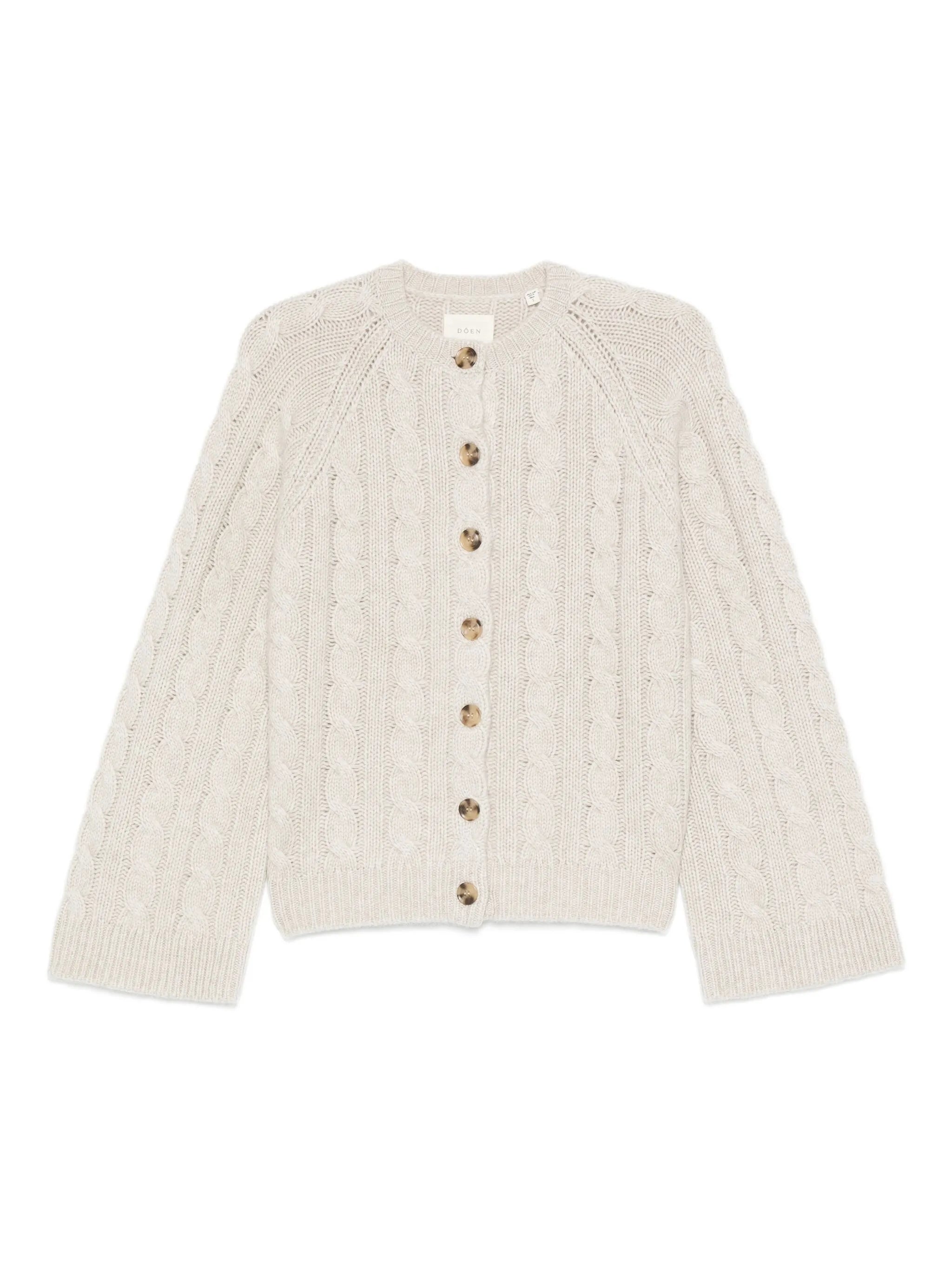 Virginie cable-knit cardigan
