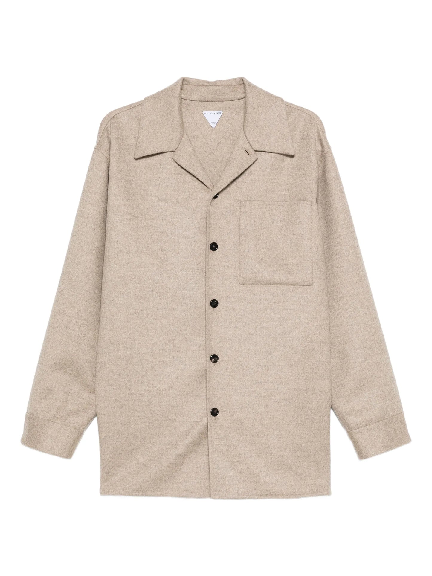 mélange-effect shirt jacket