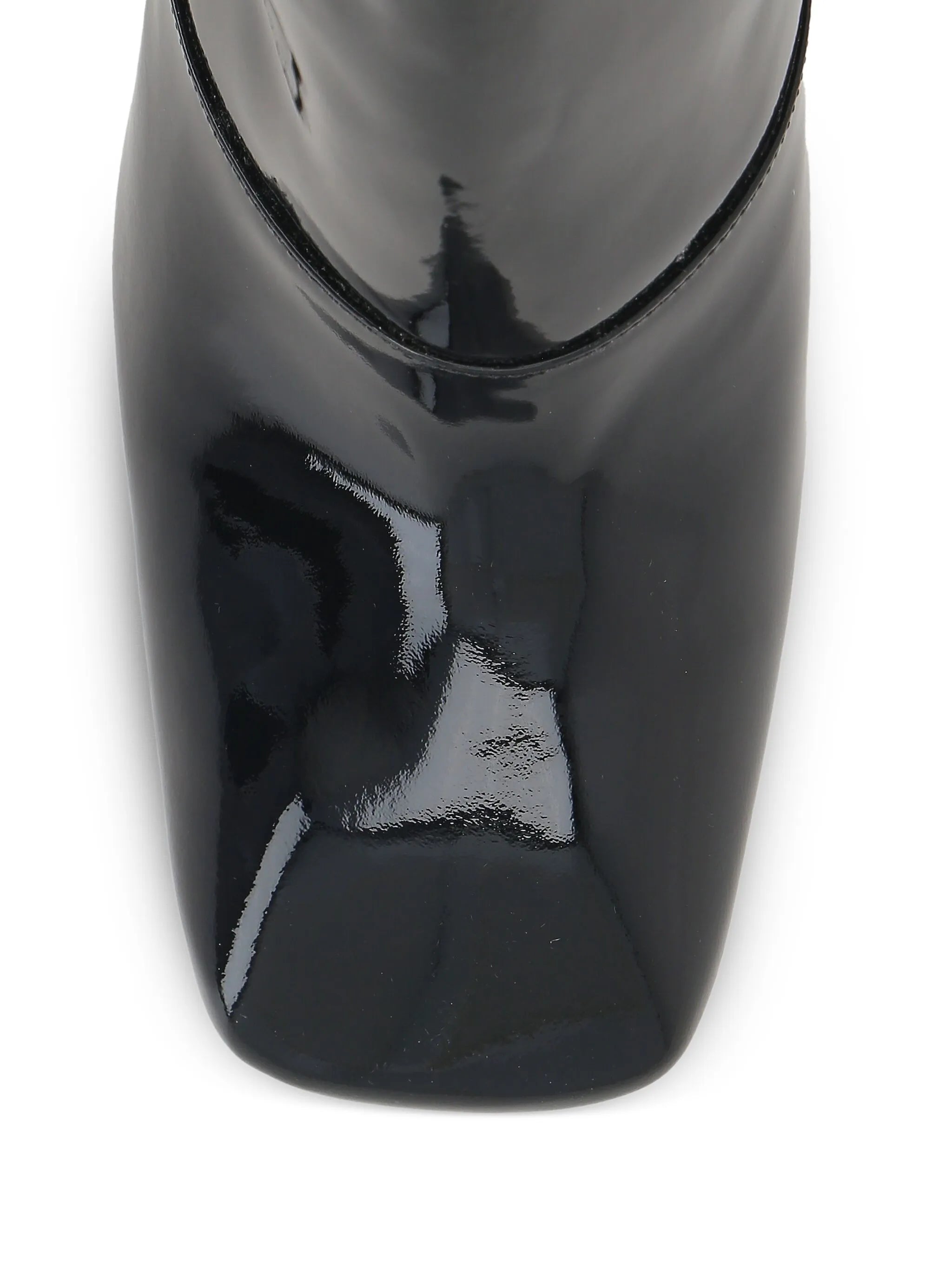 80mm leather block-heel boots