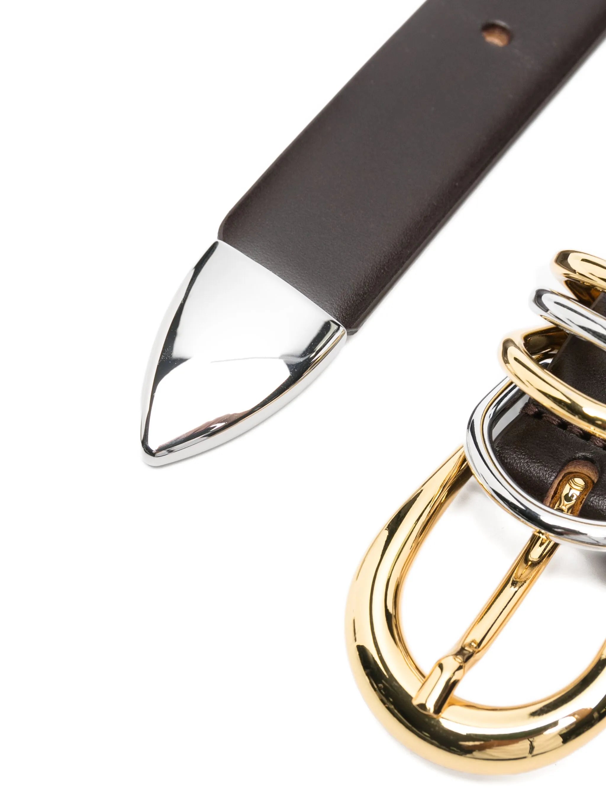 Hollyhock mixed-metal buckle belt