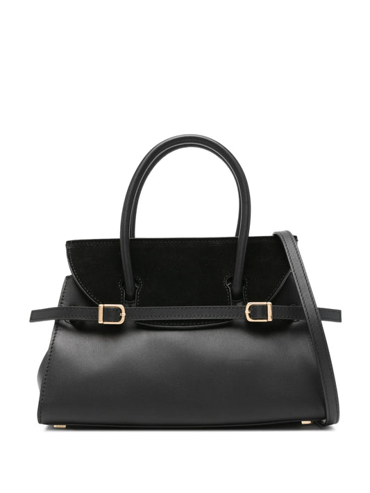 small River suede buckle tote bag