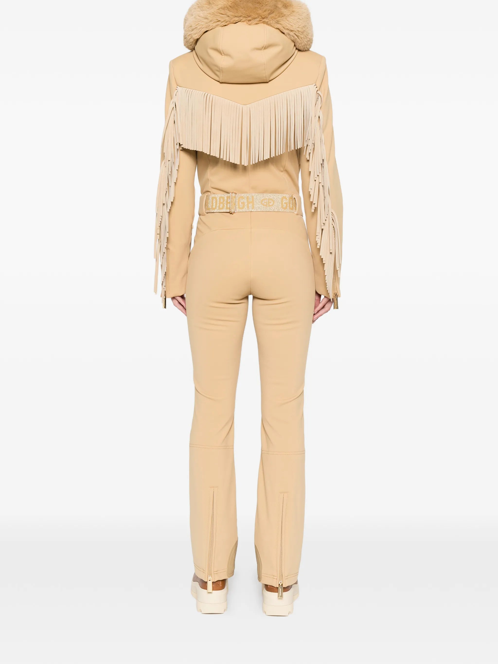GOLDBERGH EXCL FRINGE SKI SUIT W FUR HOODIE