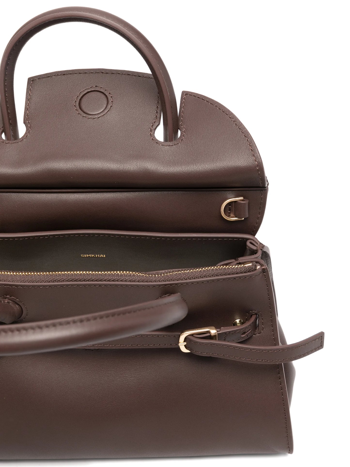 small River suede-panel buckled tote bag