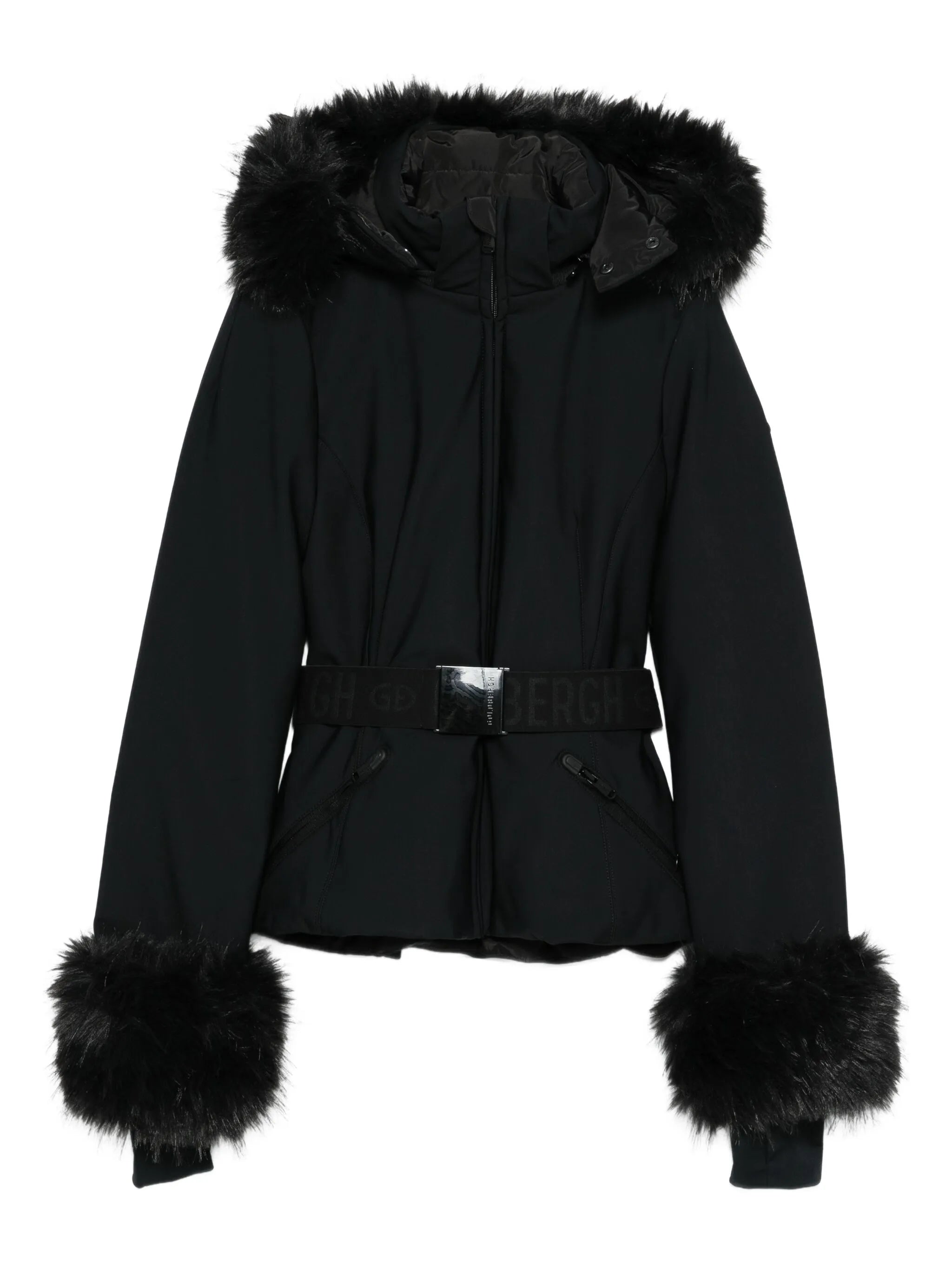 Giselle belted faux fur ski jacket