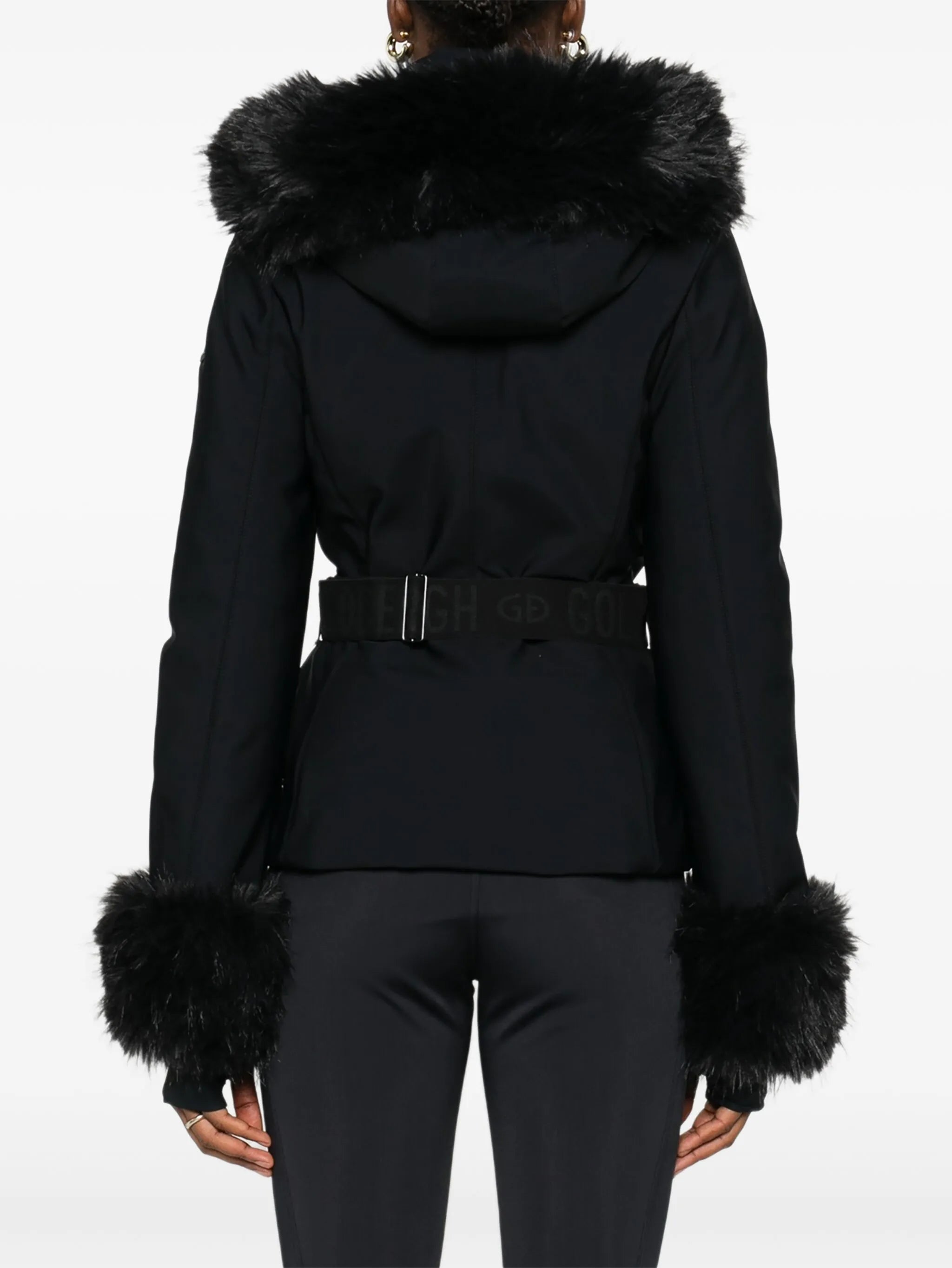Giselle belted faux fur ski jacket