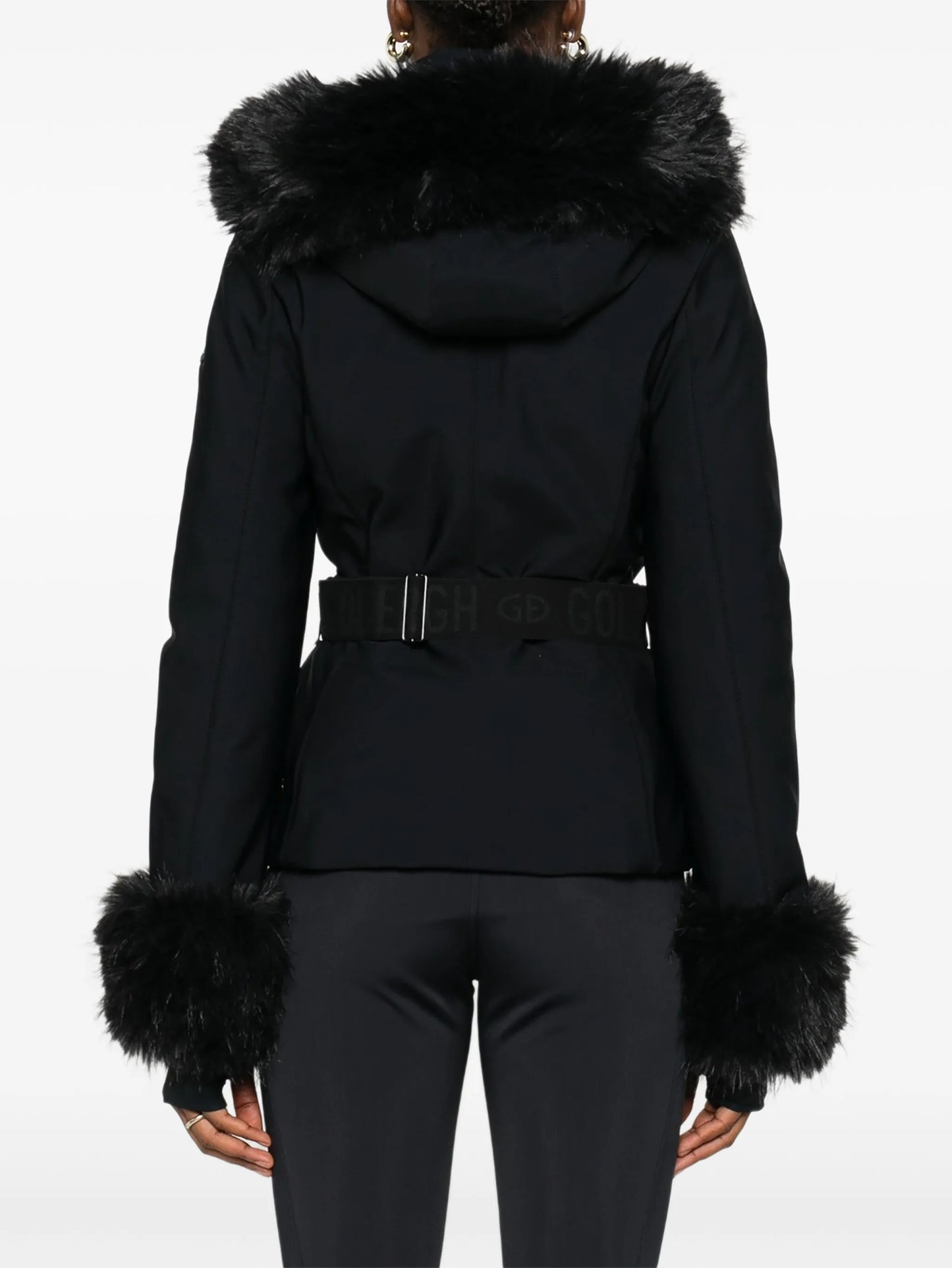 Giselle belted faux fur ski jacket