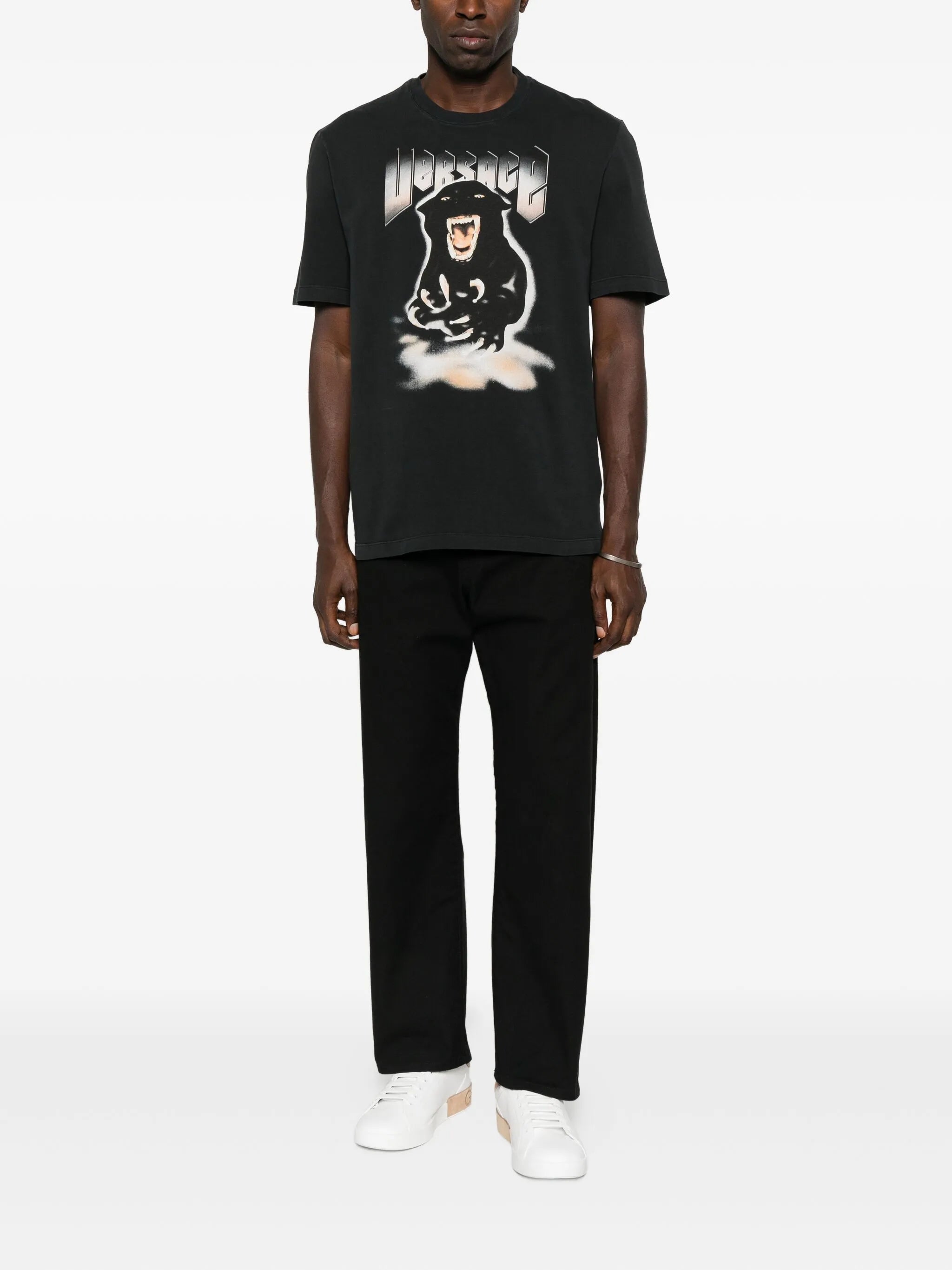 panther print jersey t-shirt