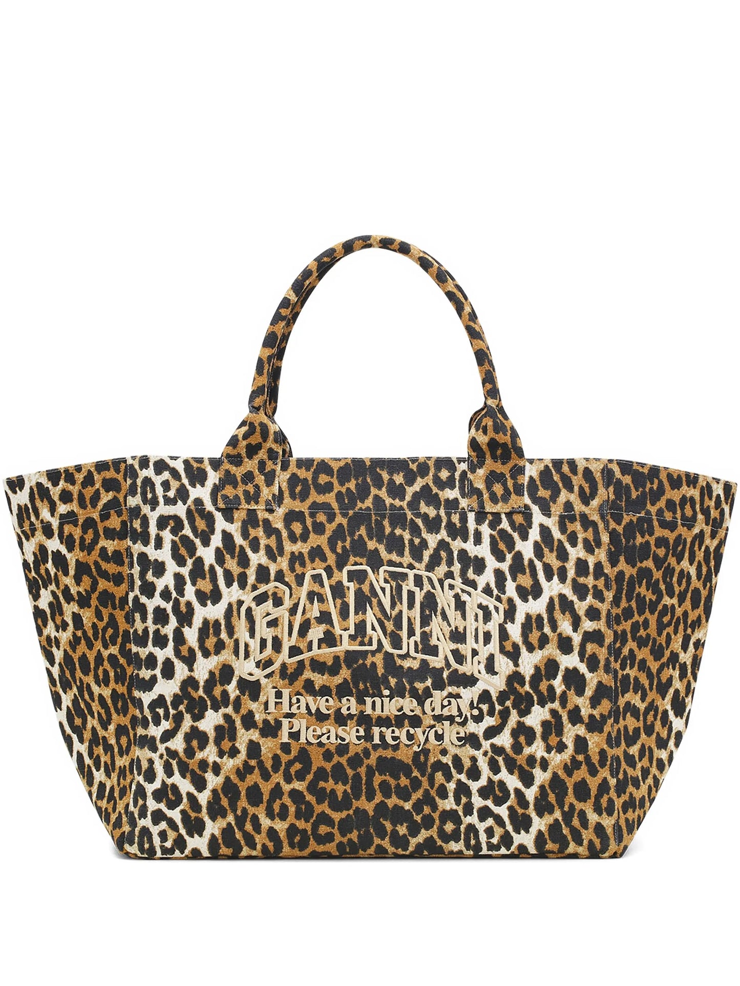 XXL leopard-print tote bag
