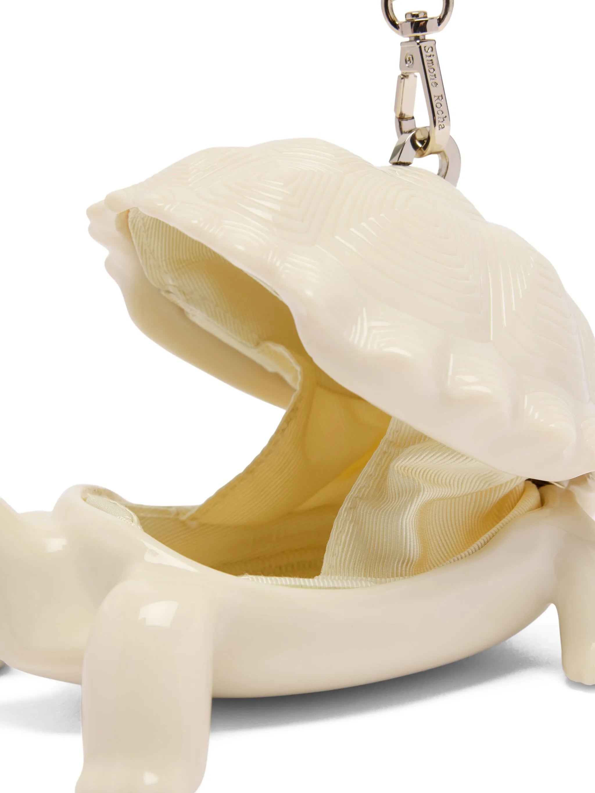 turtle faux-pearl strap clutch bag