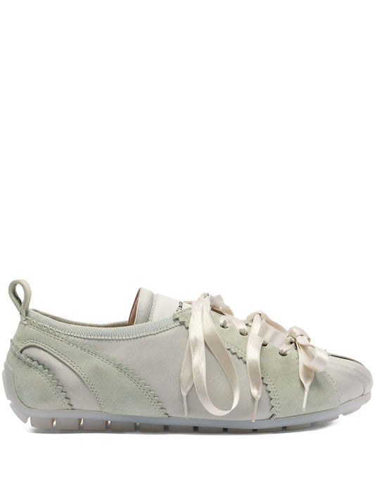satin-ribbon ballerina sneakers