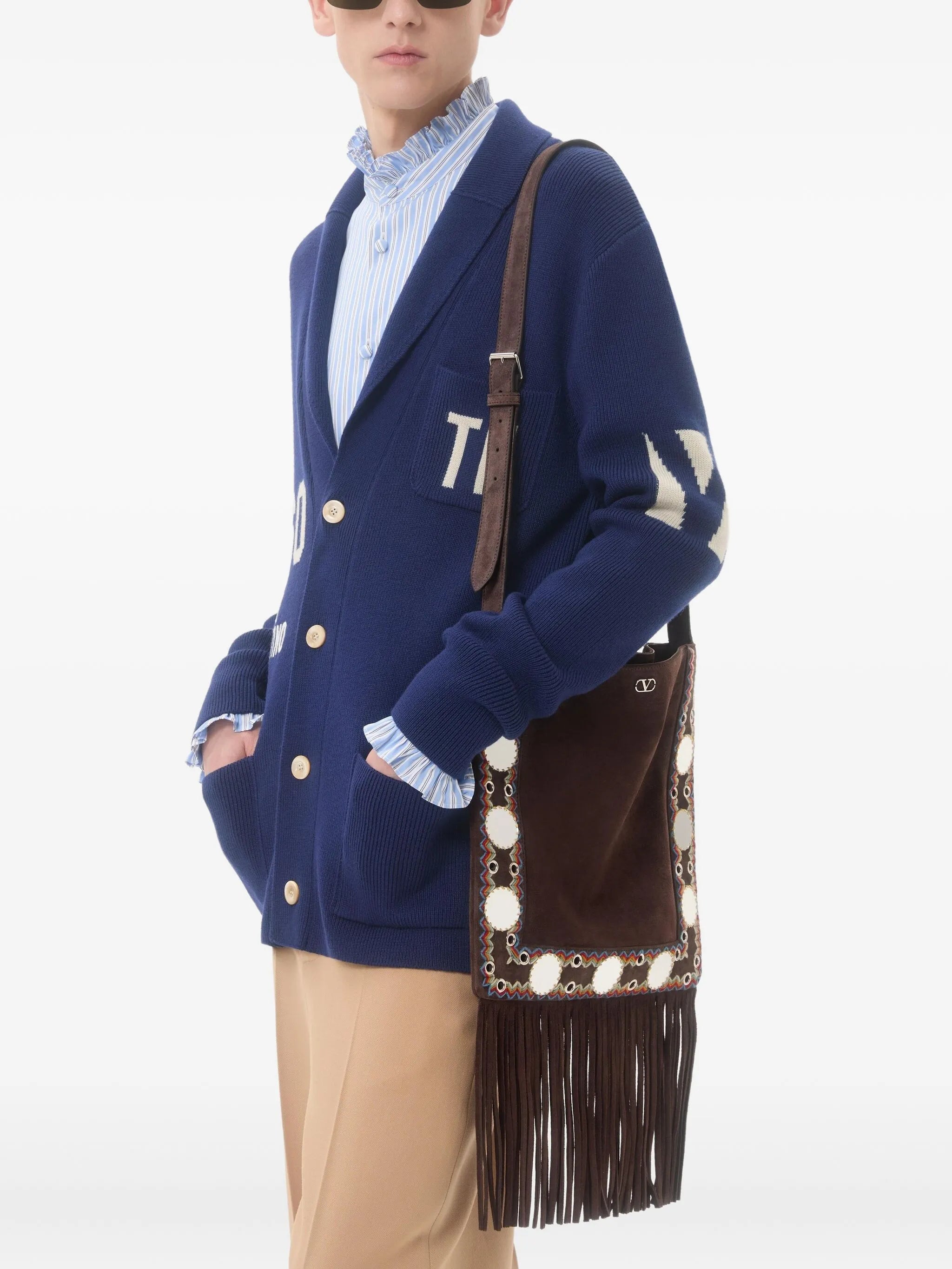 Nellcôte suede shoulder bag