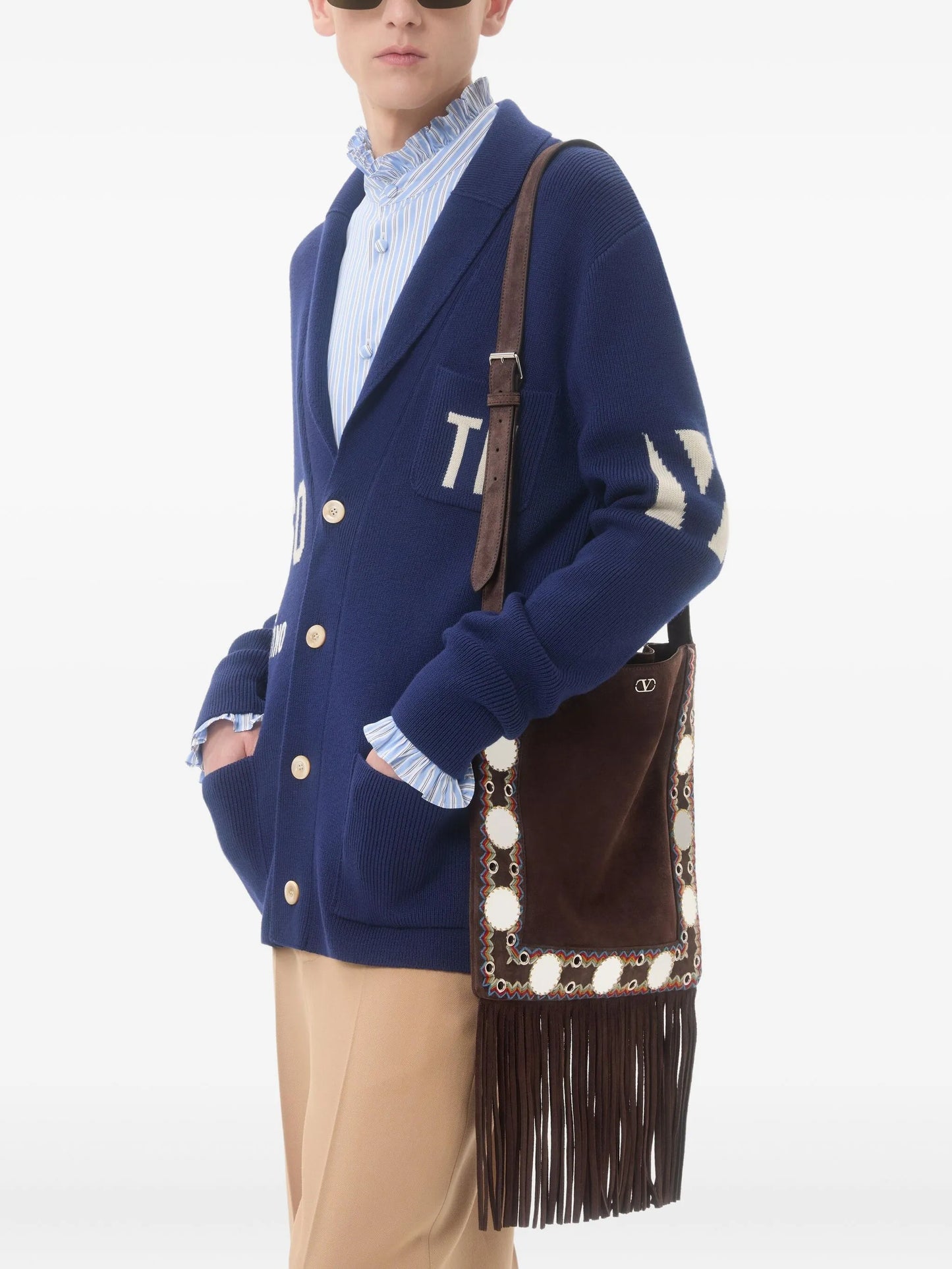 Nellcôte suede shoulder bag