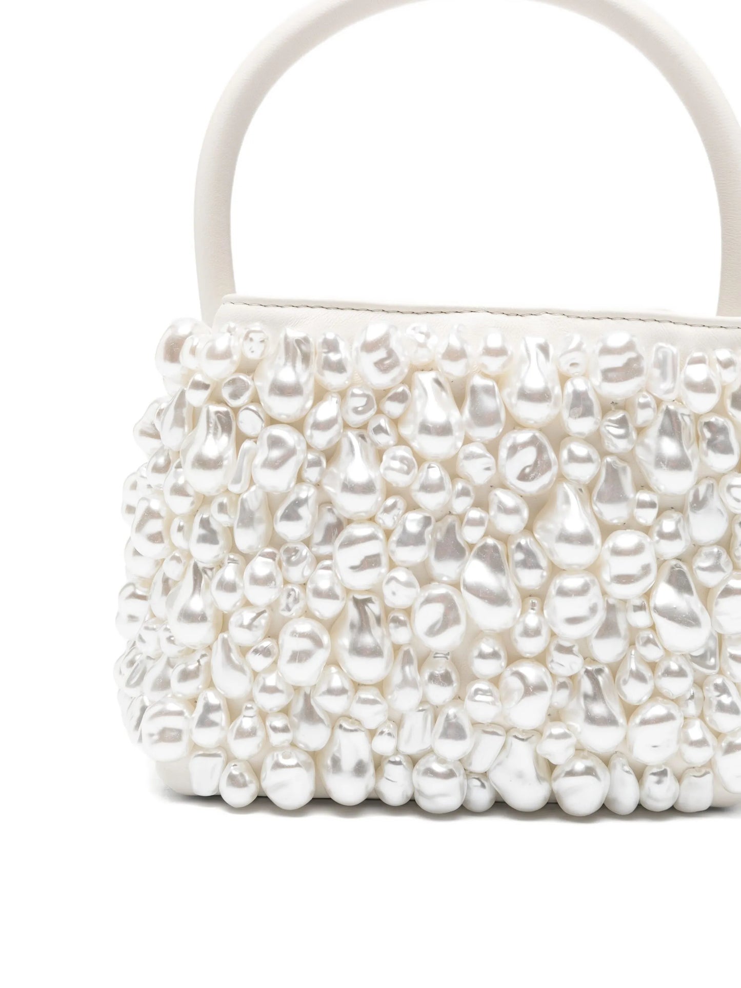 Solene pearl-embellished top handle bag