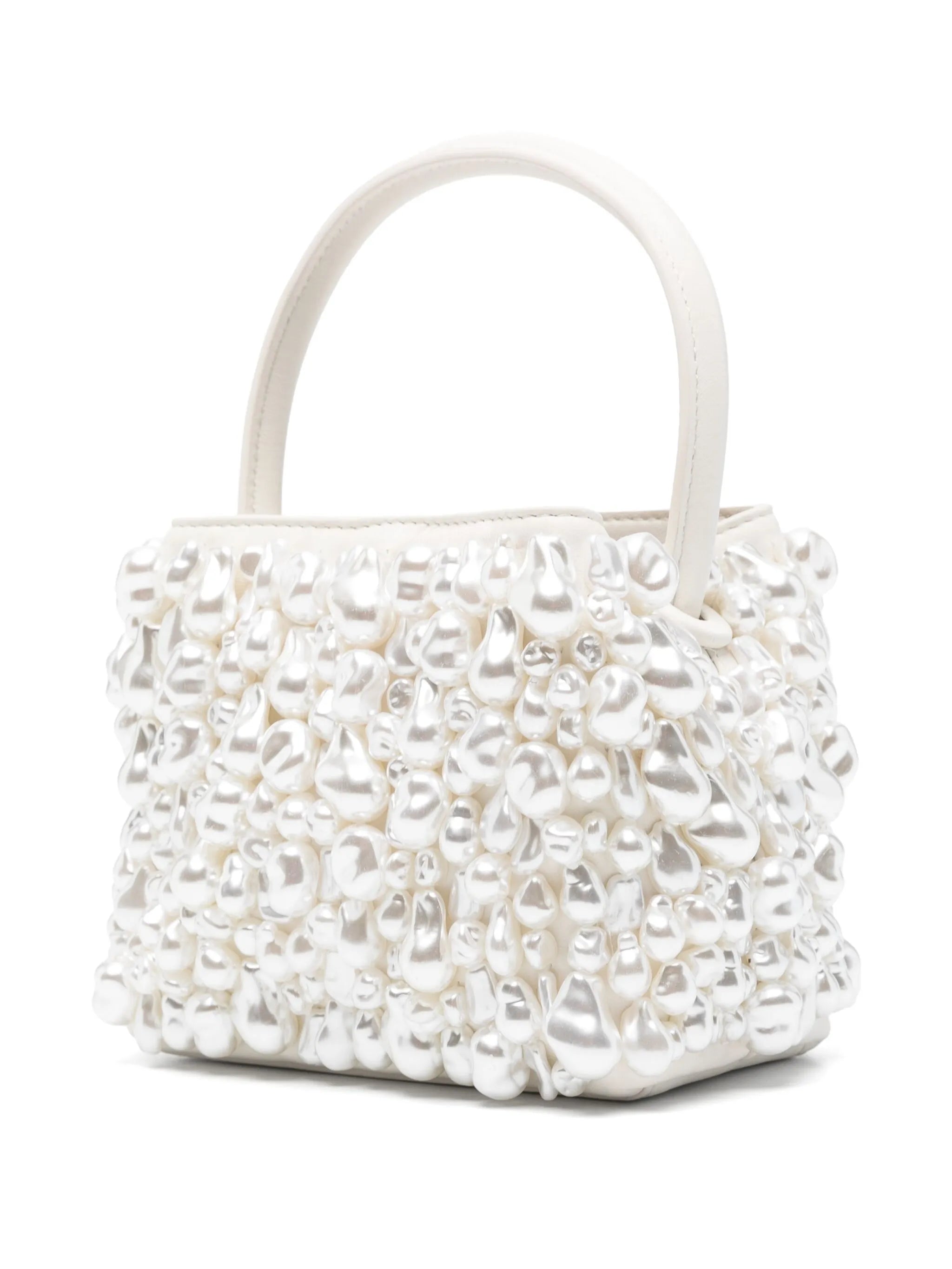 Solene pearl-embellished top handle bag