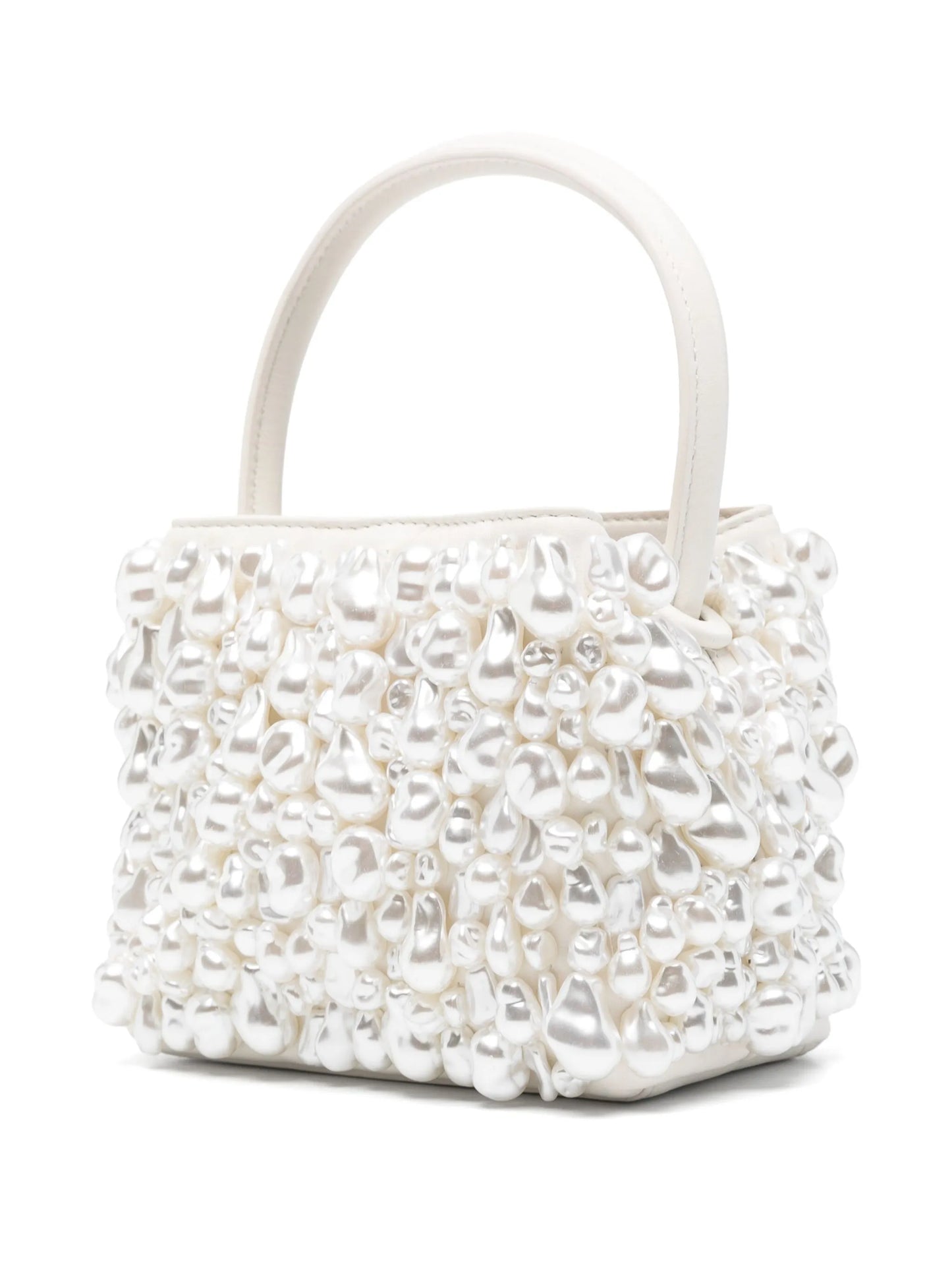 Solene pearl-embellished top handle bag