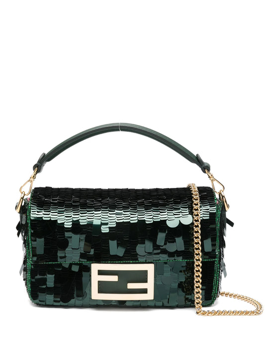 mini Baguette sequined tote bag