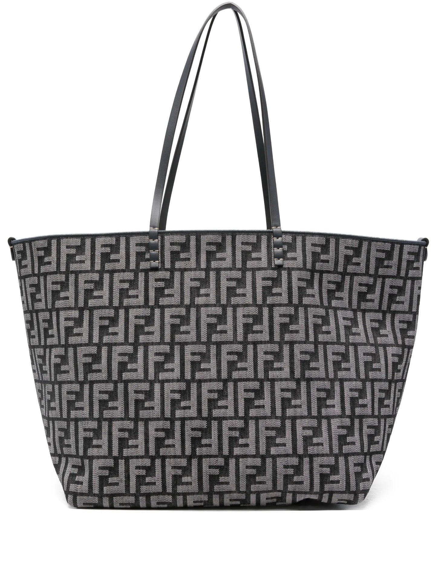 large Roll denim FF-jacquard tote bag