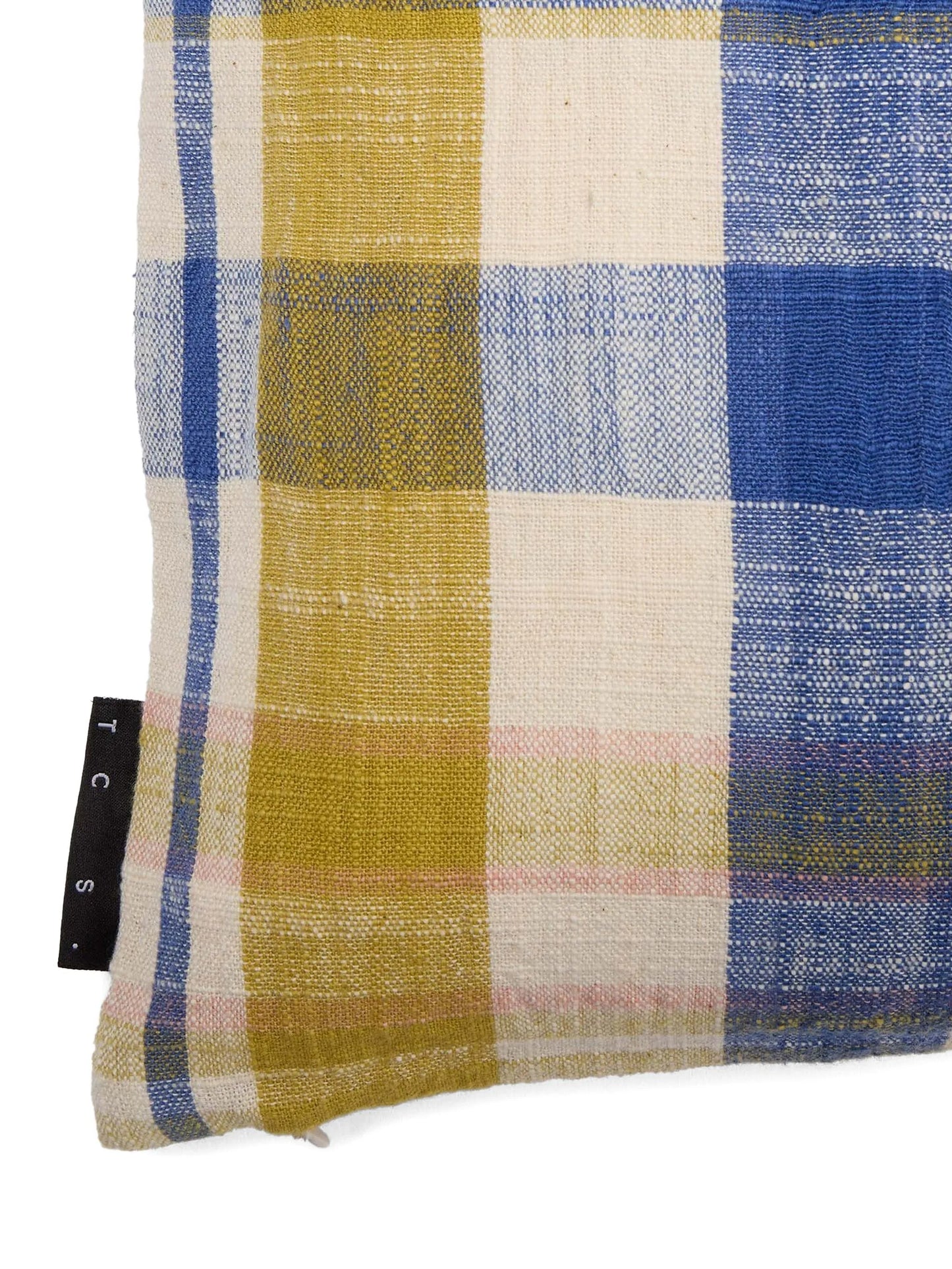 Marabar checked-pattern cushion