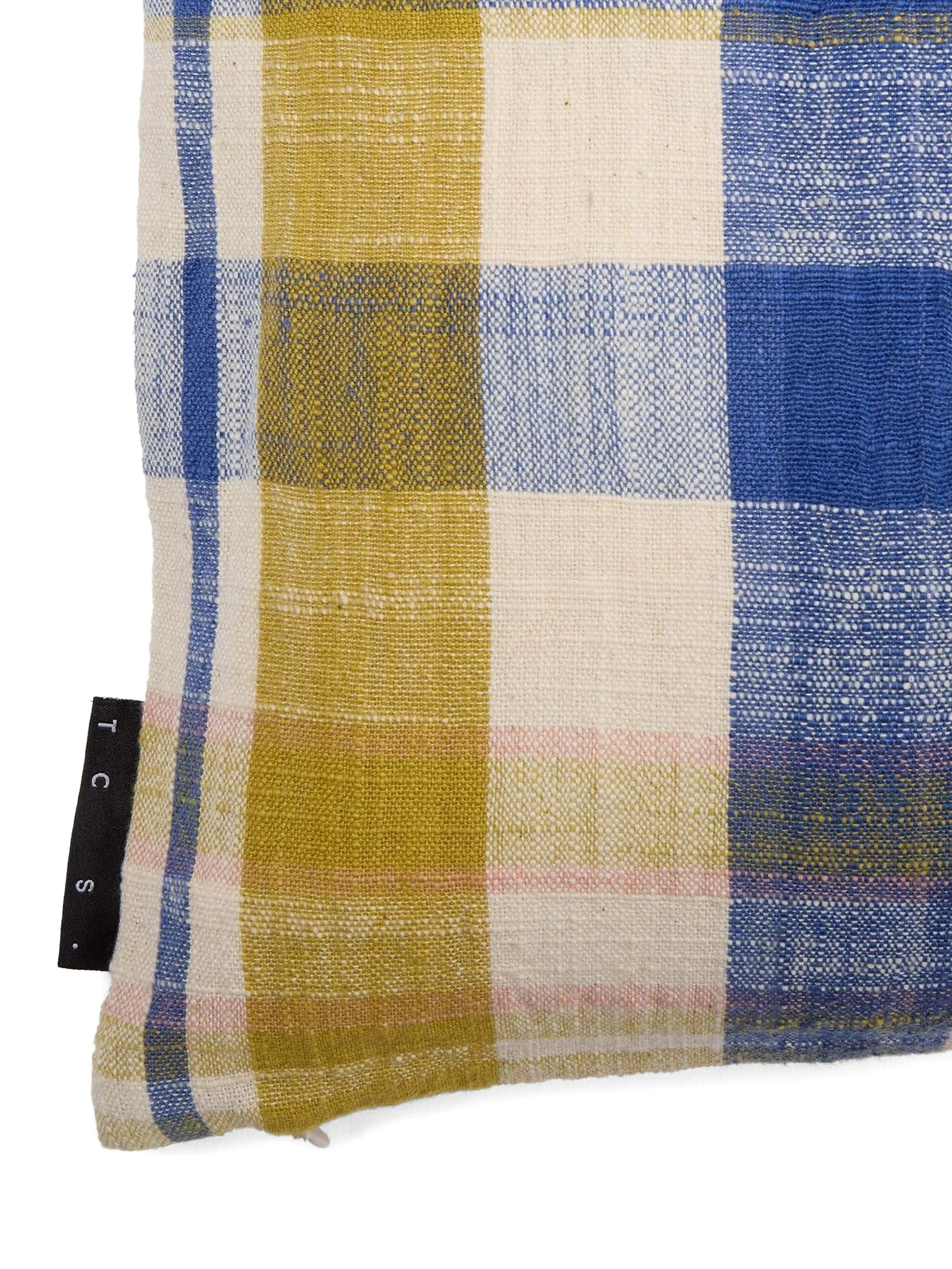 Marabar checked-pattern cushion