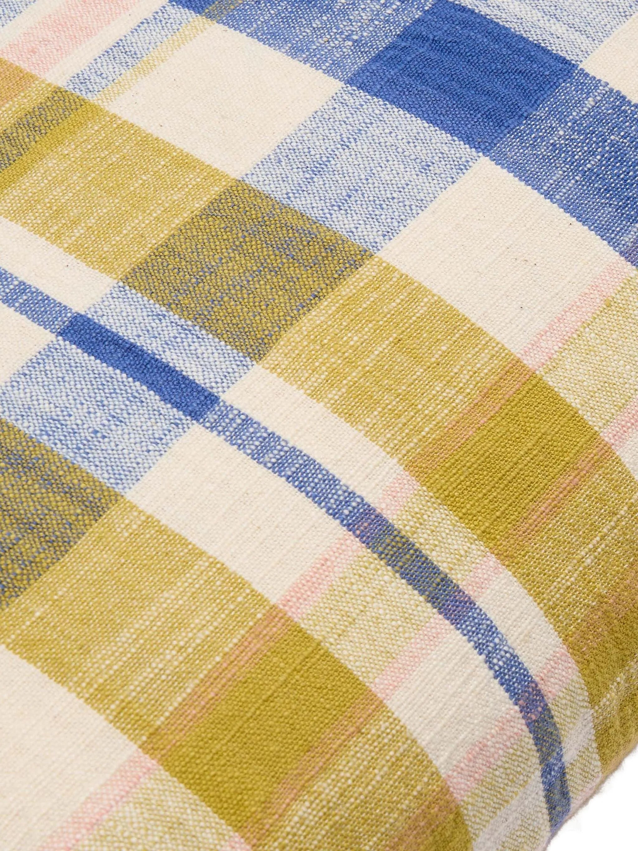 Marabar checked-pattern cushion
