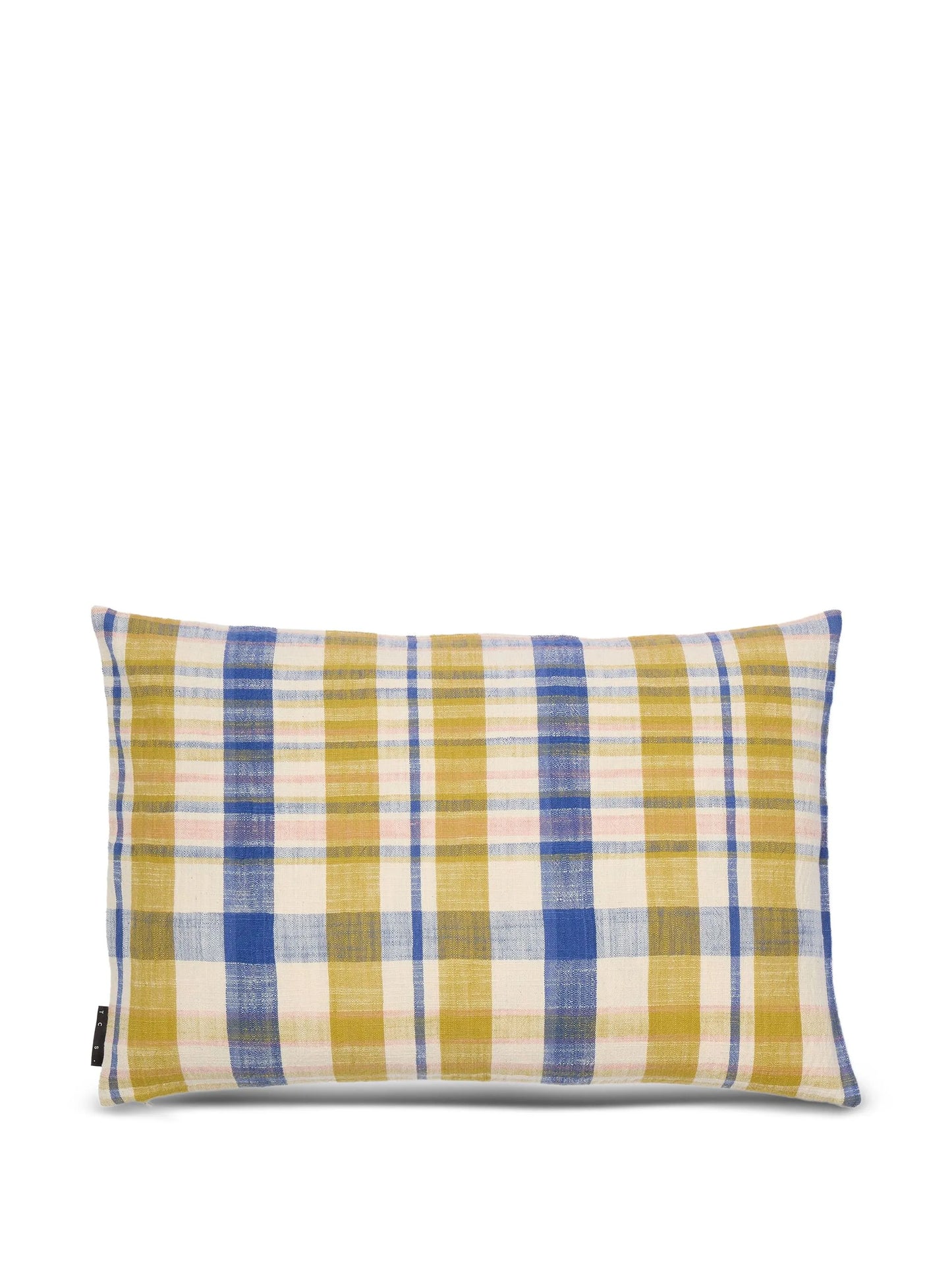 Marabar checked-pattern cushion