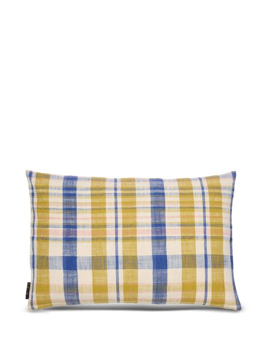 Marabar checked-pattern cushion