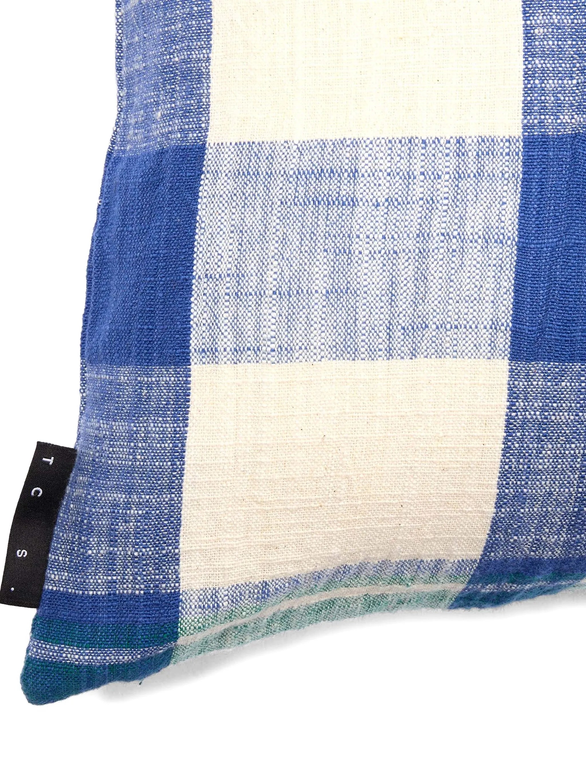 Marabar checked-pattern cushion