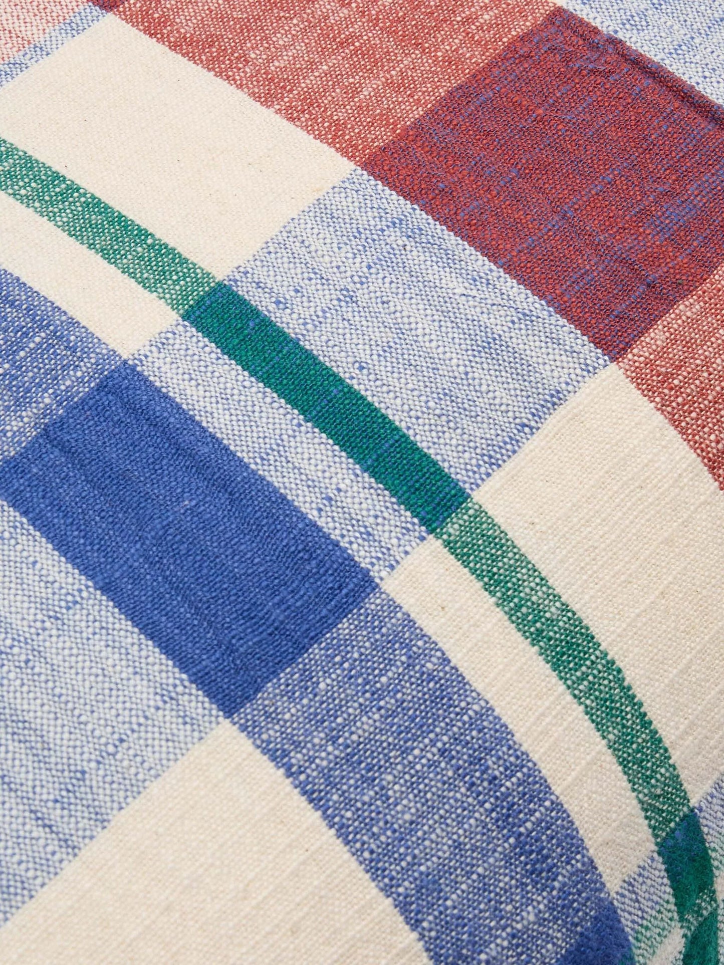 Marabar checked-pattern cushion