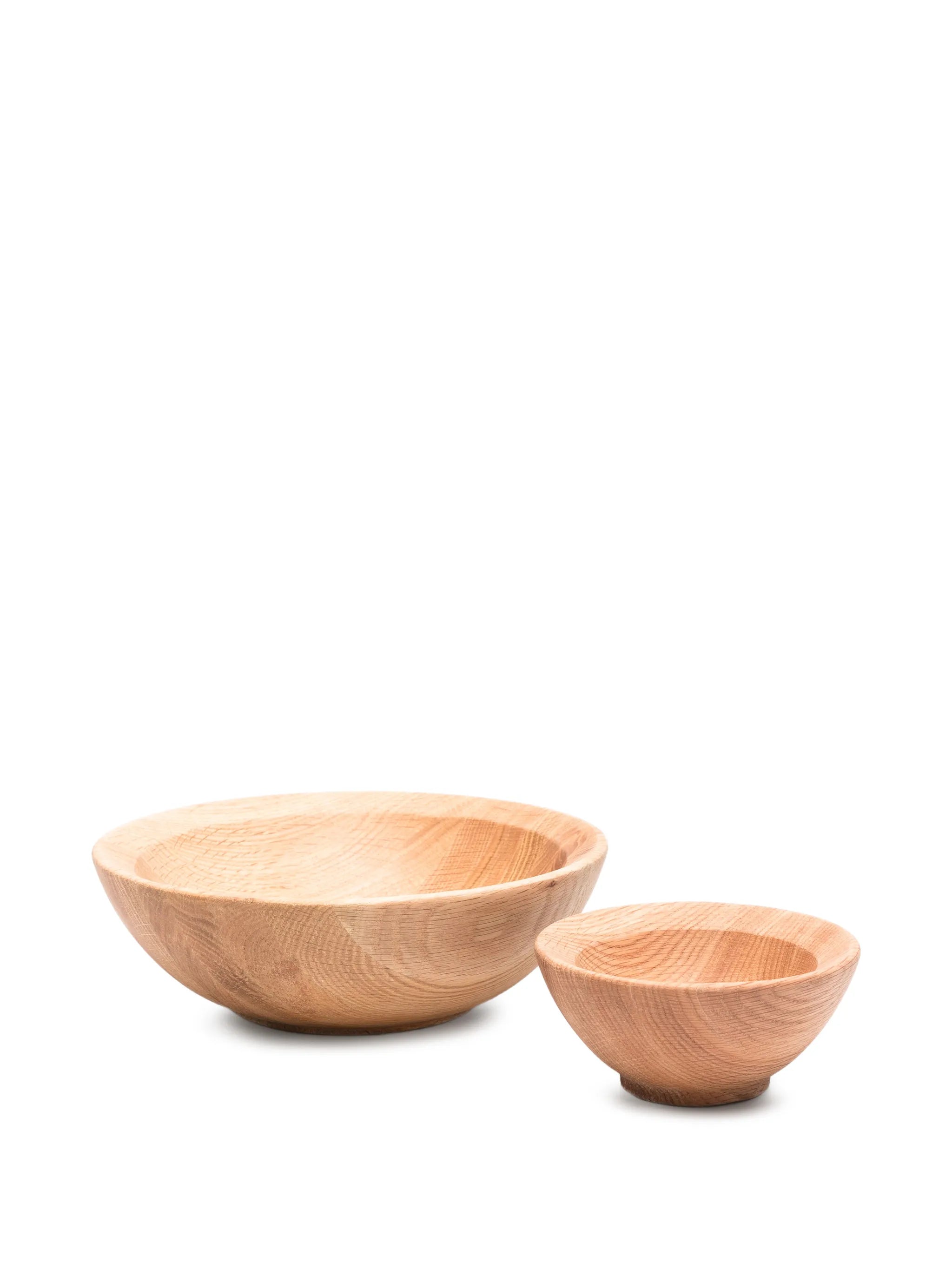 oak snack serving bowl