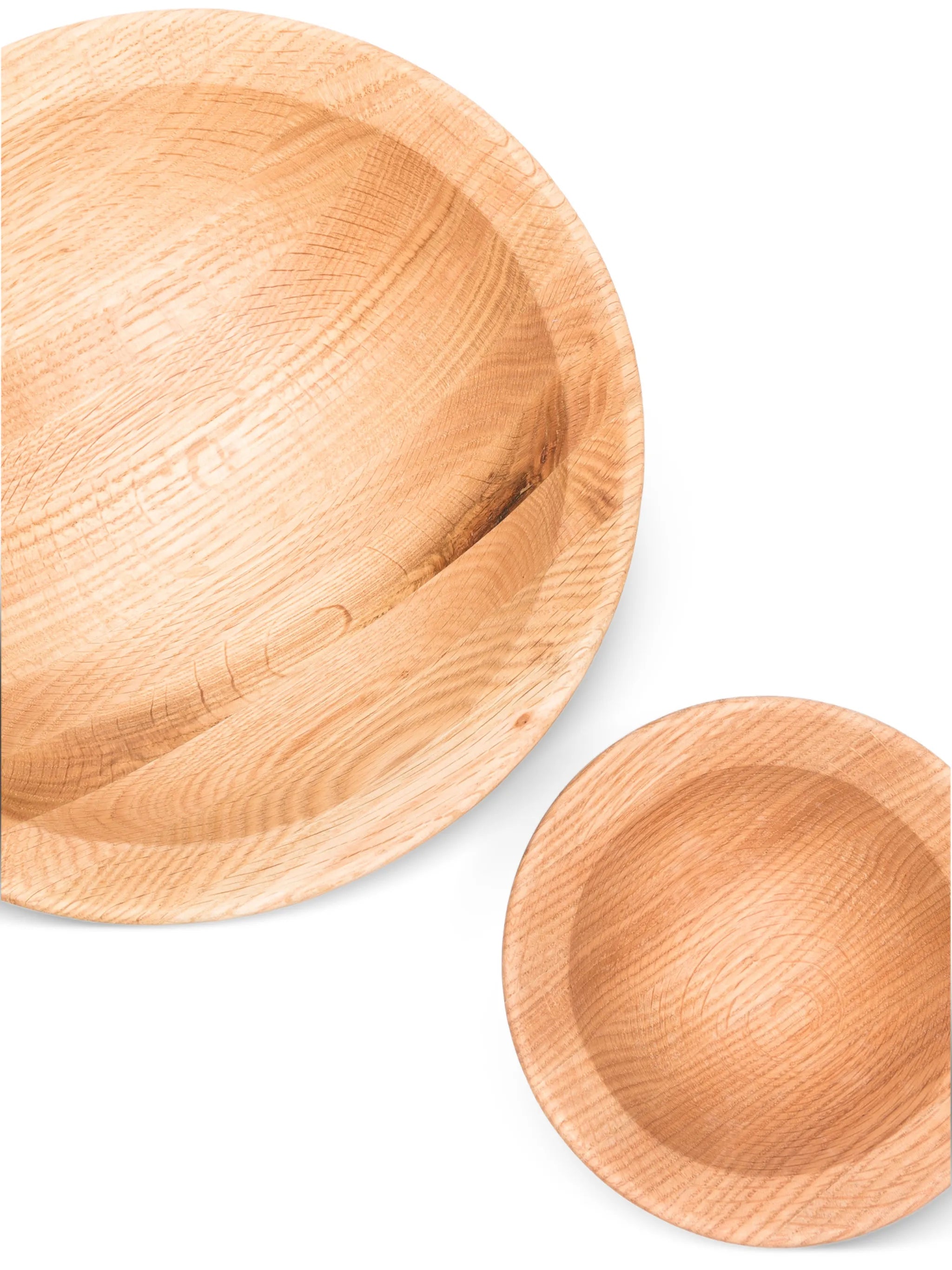 oak snack serving bowl