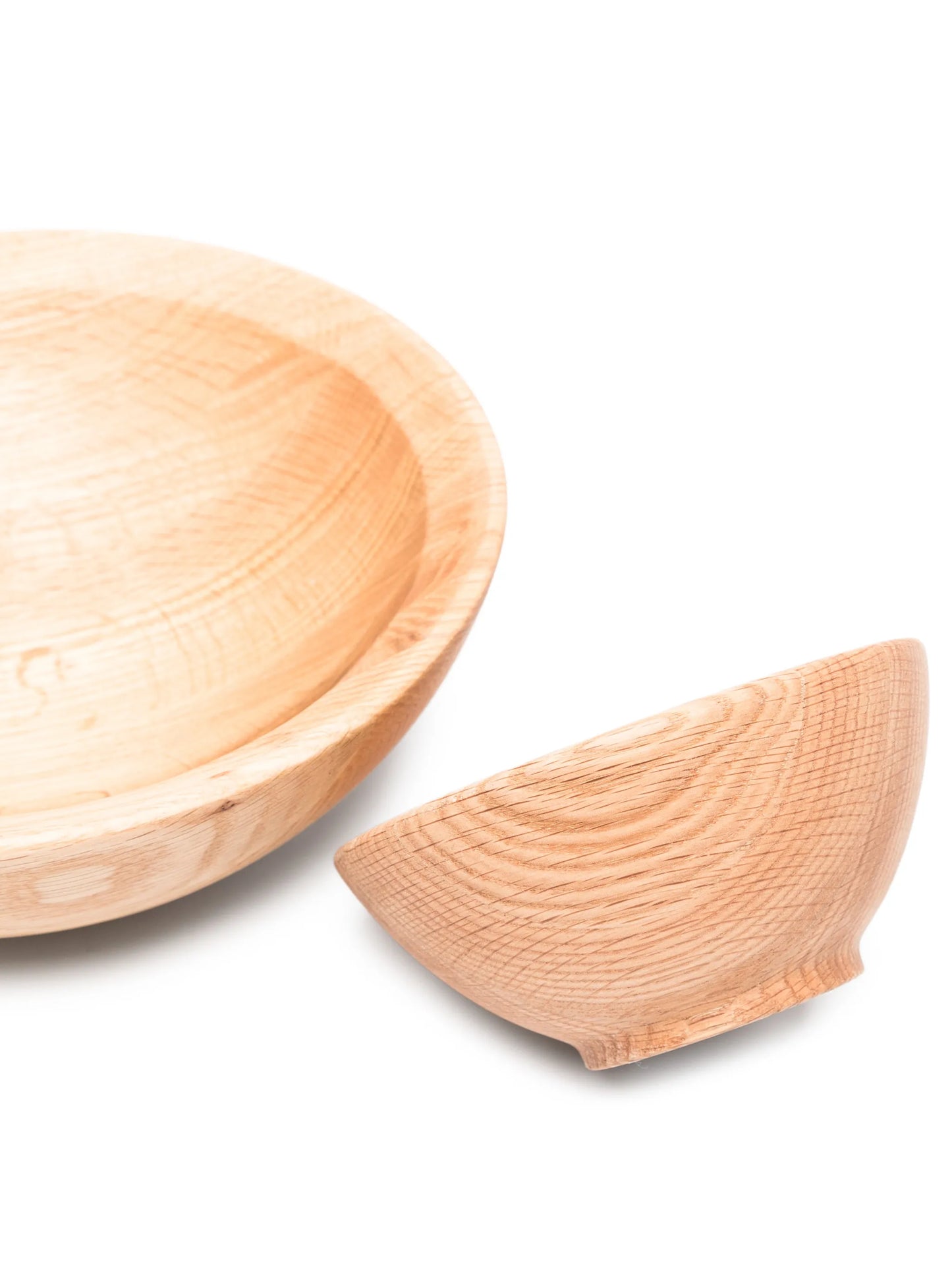 oak snack serving bowl