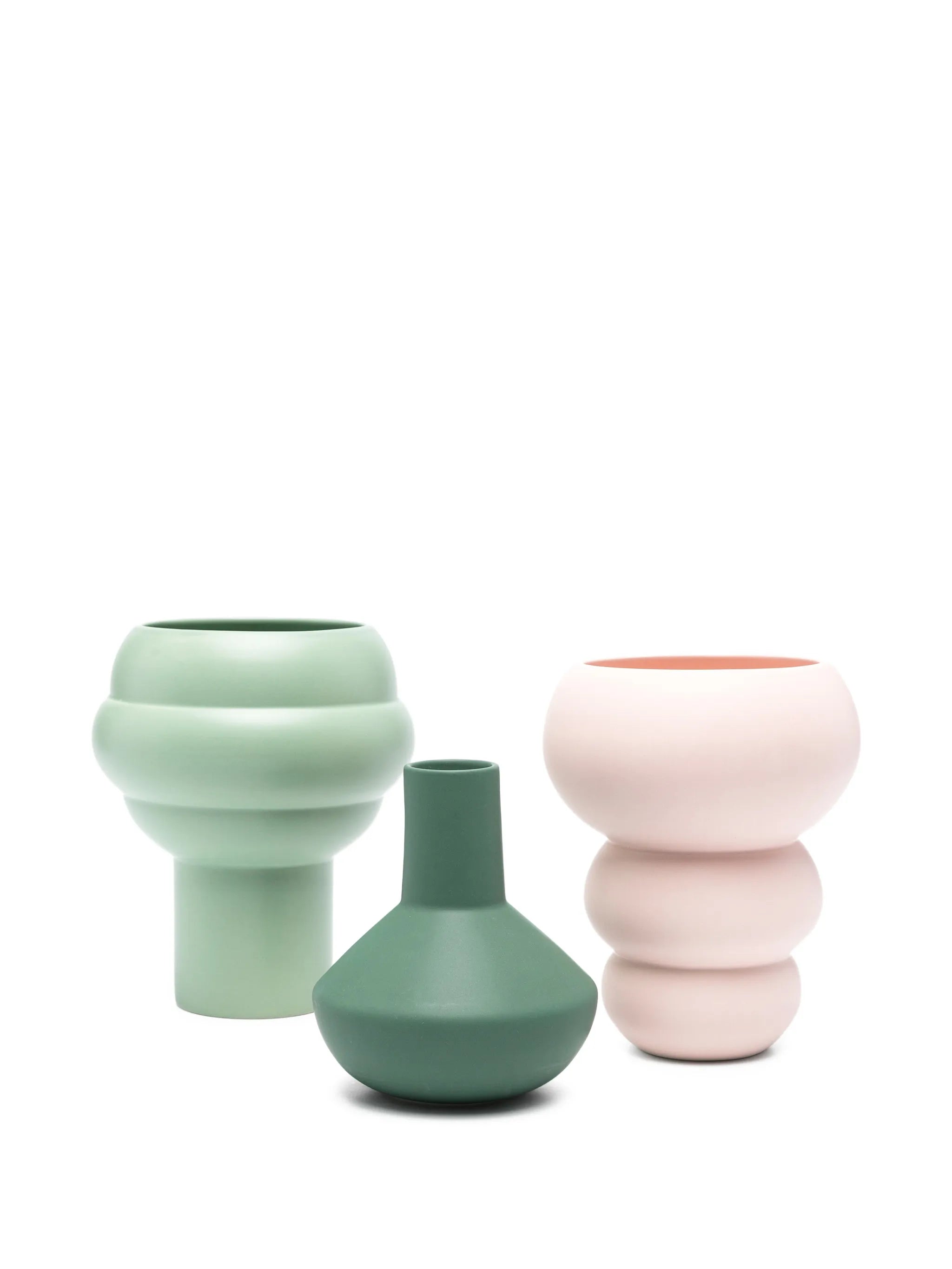stacked spheres vases set (set of three)