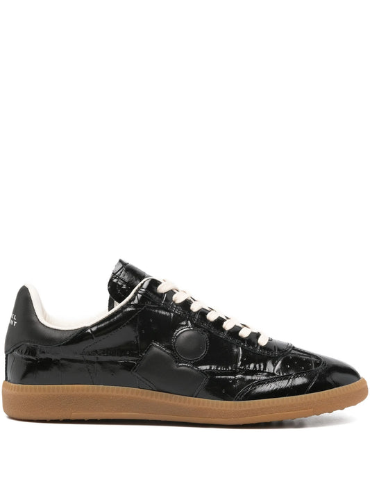 Bryce crocodile-effect lace-up sneakers