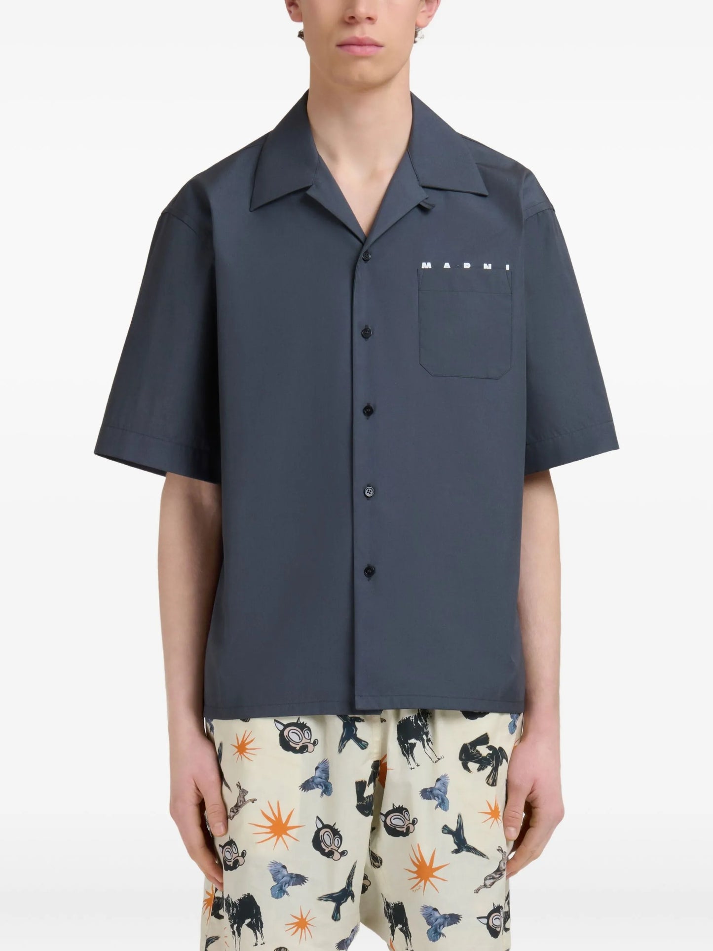 short-sleeve button-up shirt