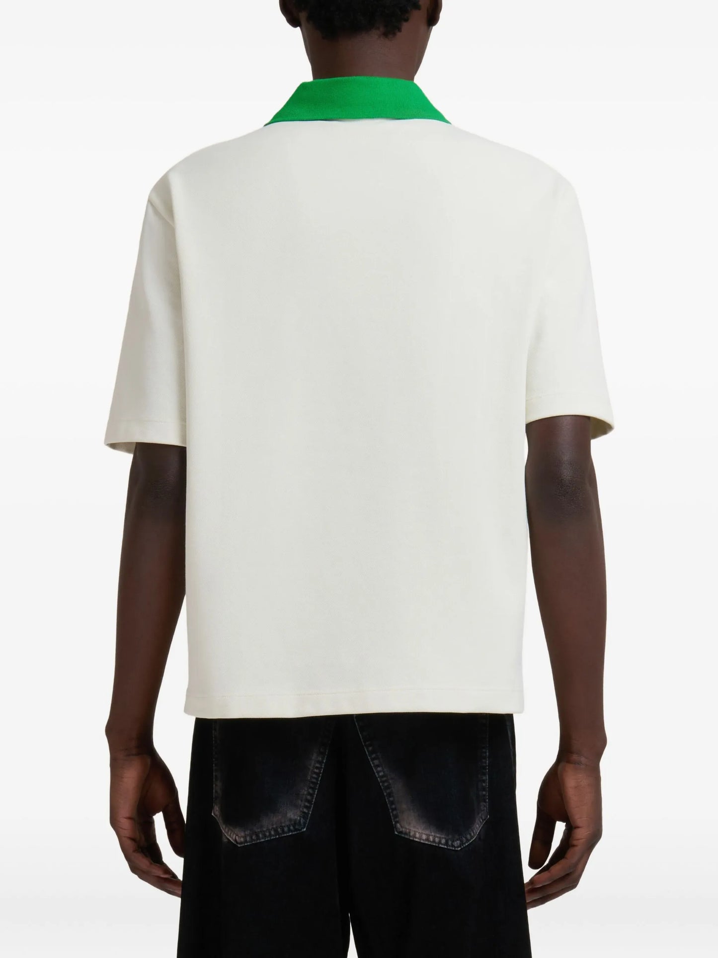 contrasting-collar polo shirt