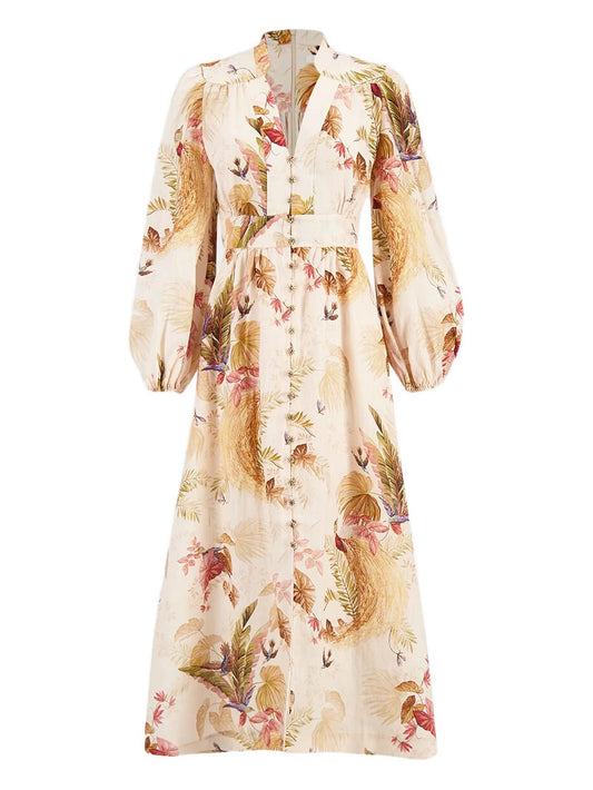 floral-print maxi dress
