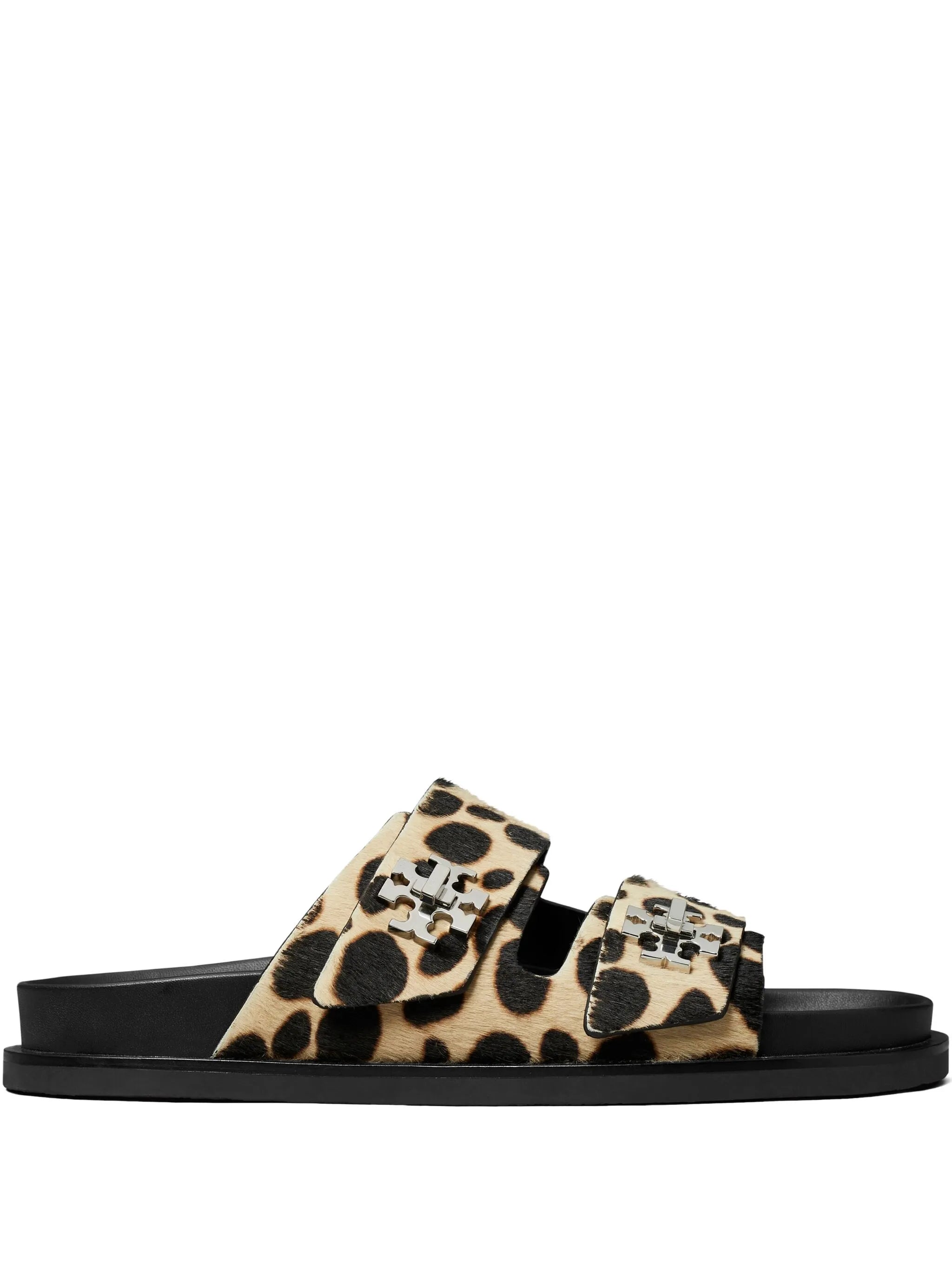 Turnlock sport leopard-print sandals