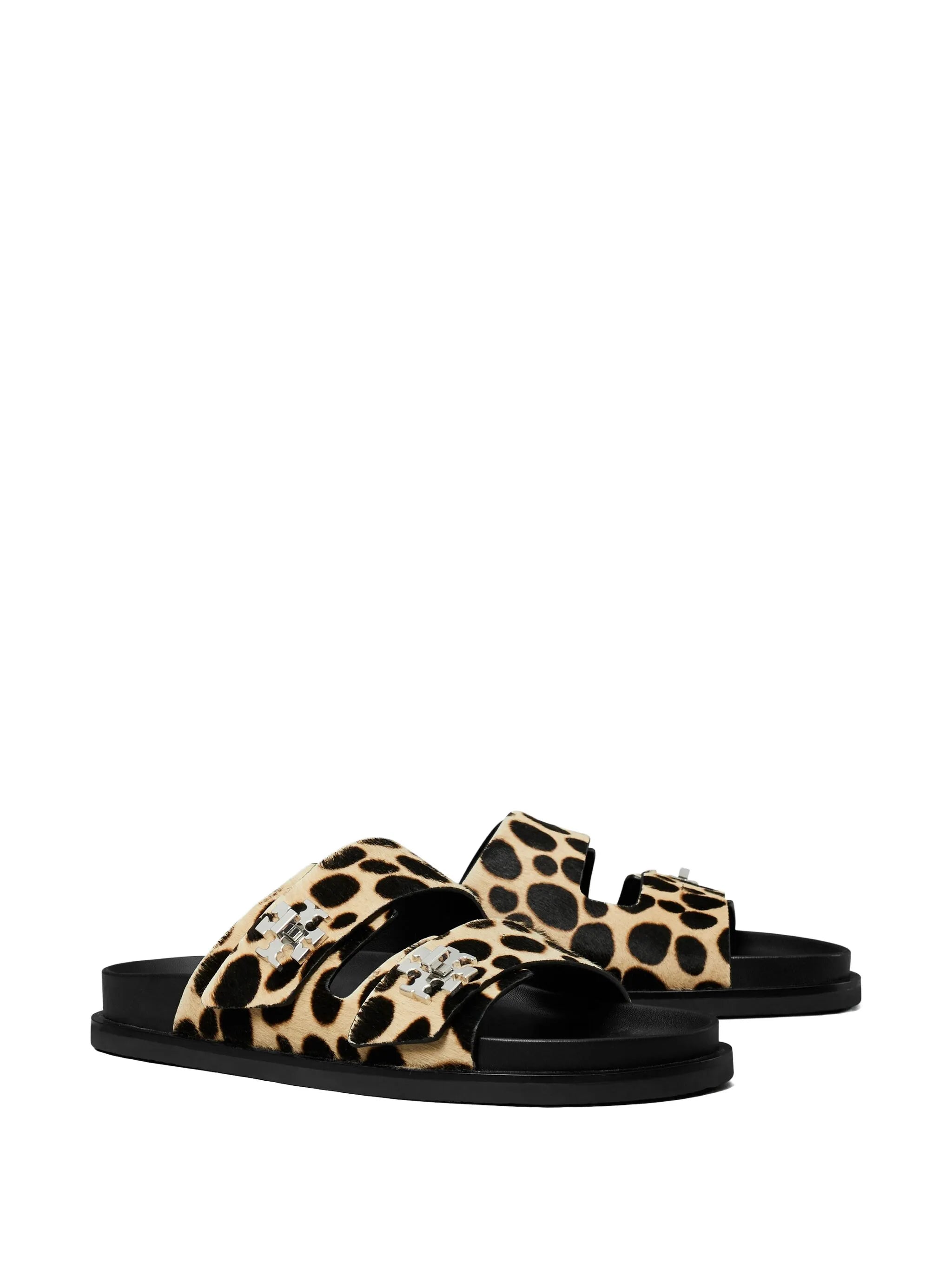 Turnlock sport leopard-print sandals