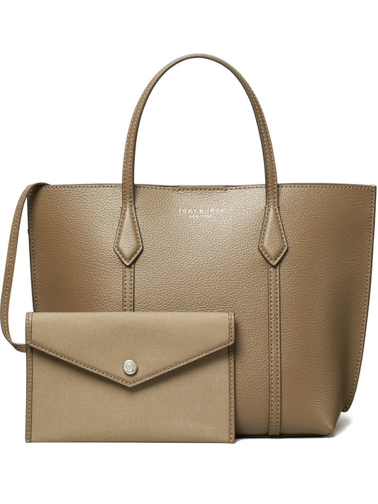 textured leather tote bag