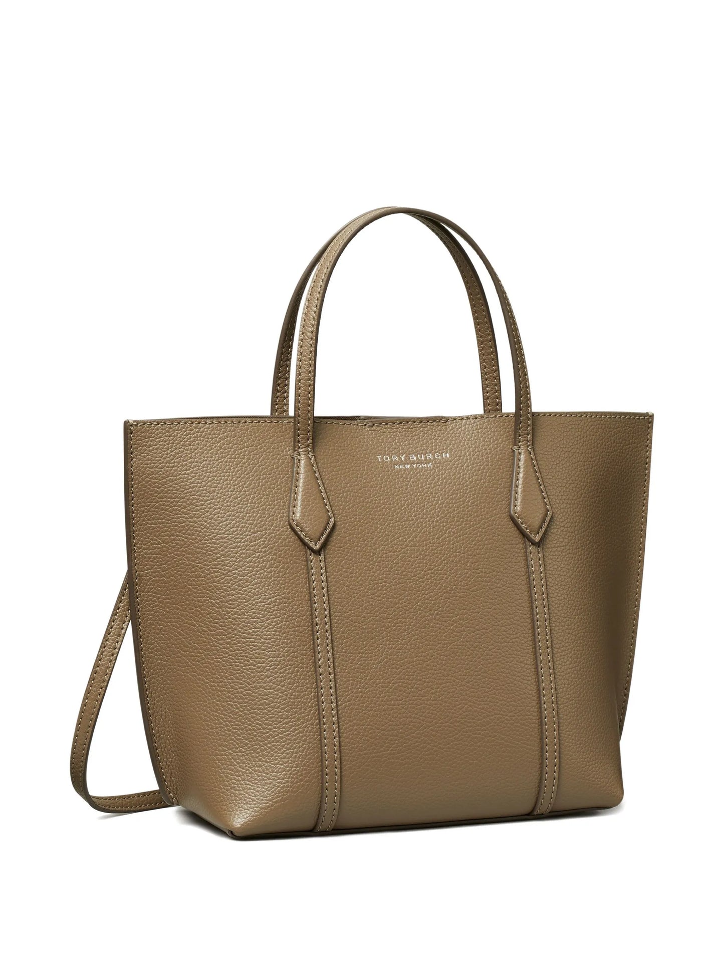 textured leather tote bag