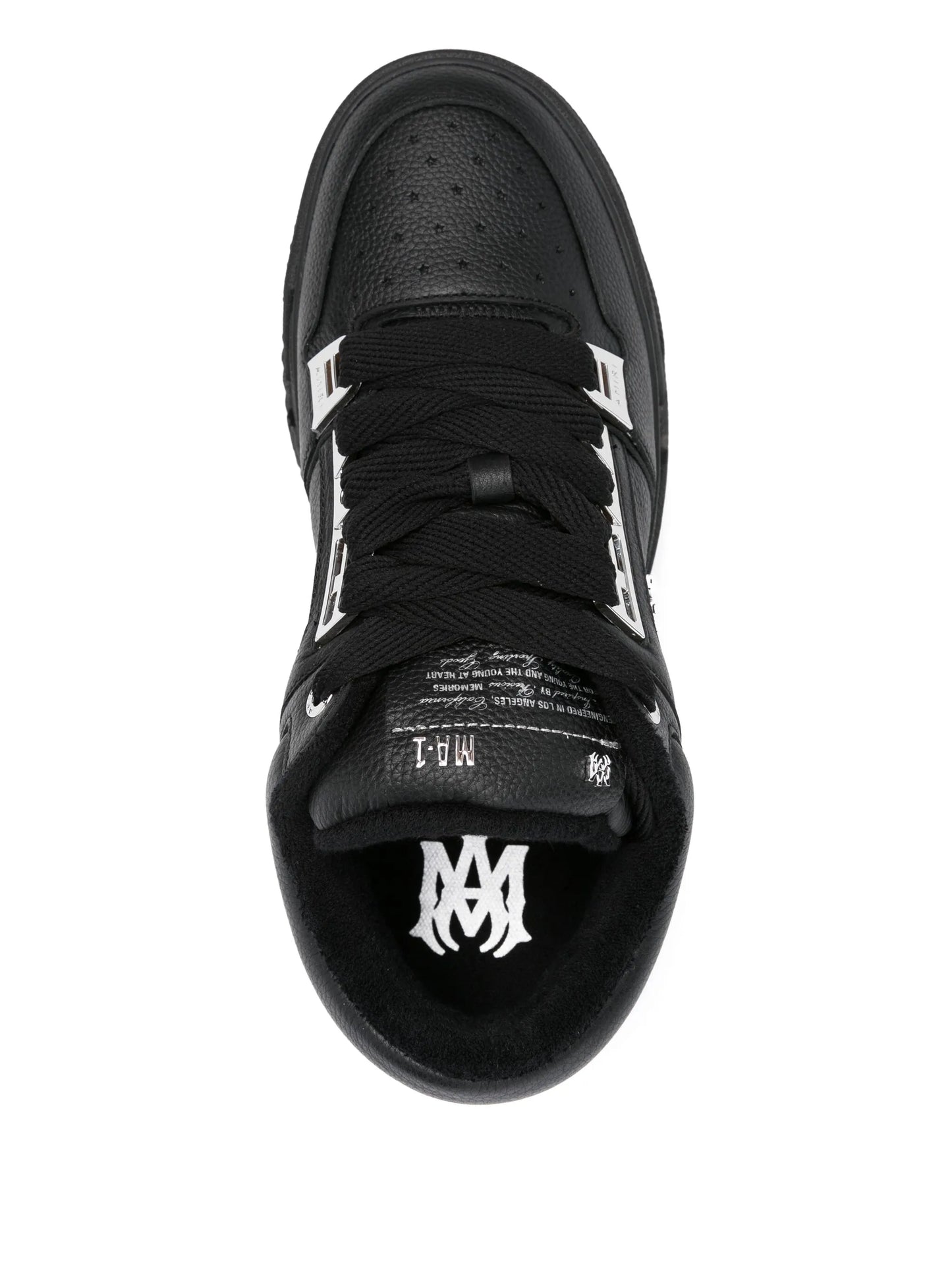 logo-embellished leather sneakers