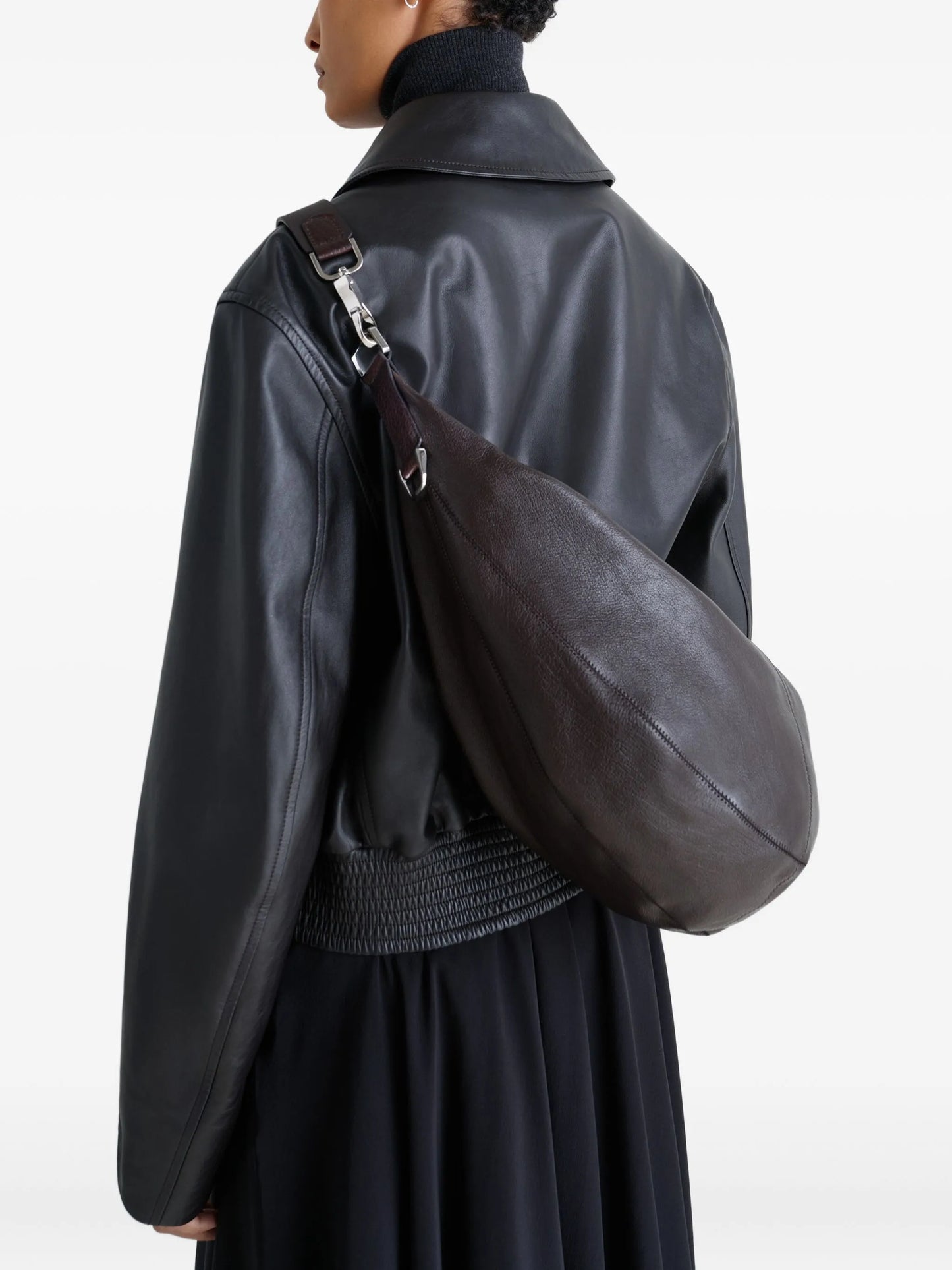 Quiver curved zip shoulder bag