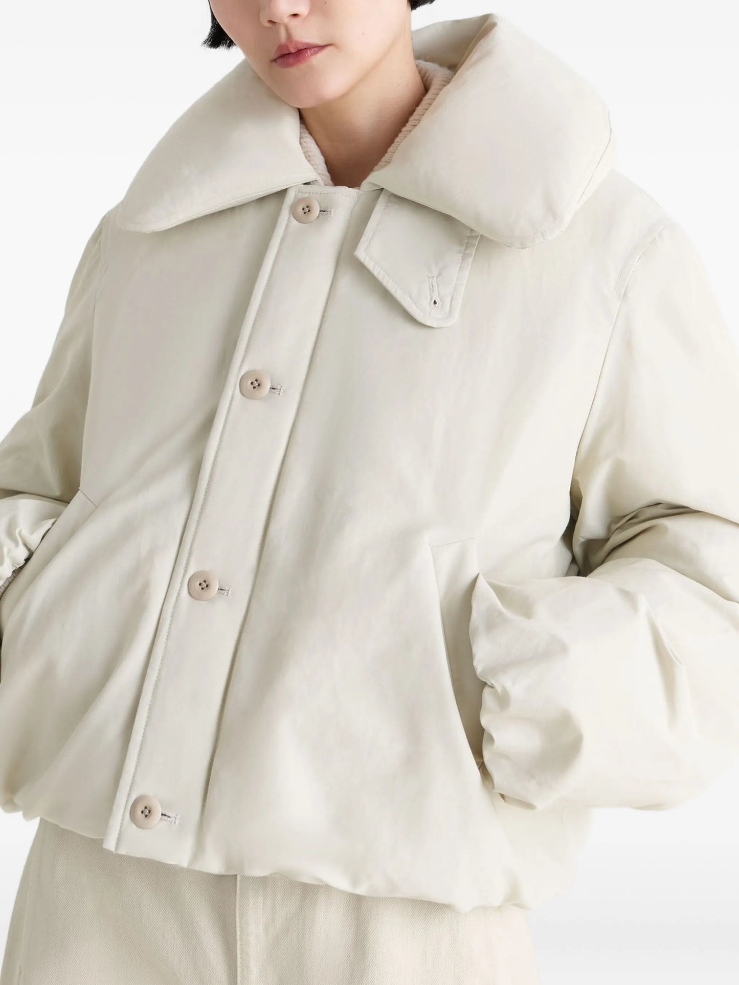bubble-collar puffer jacket
