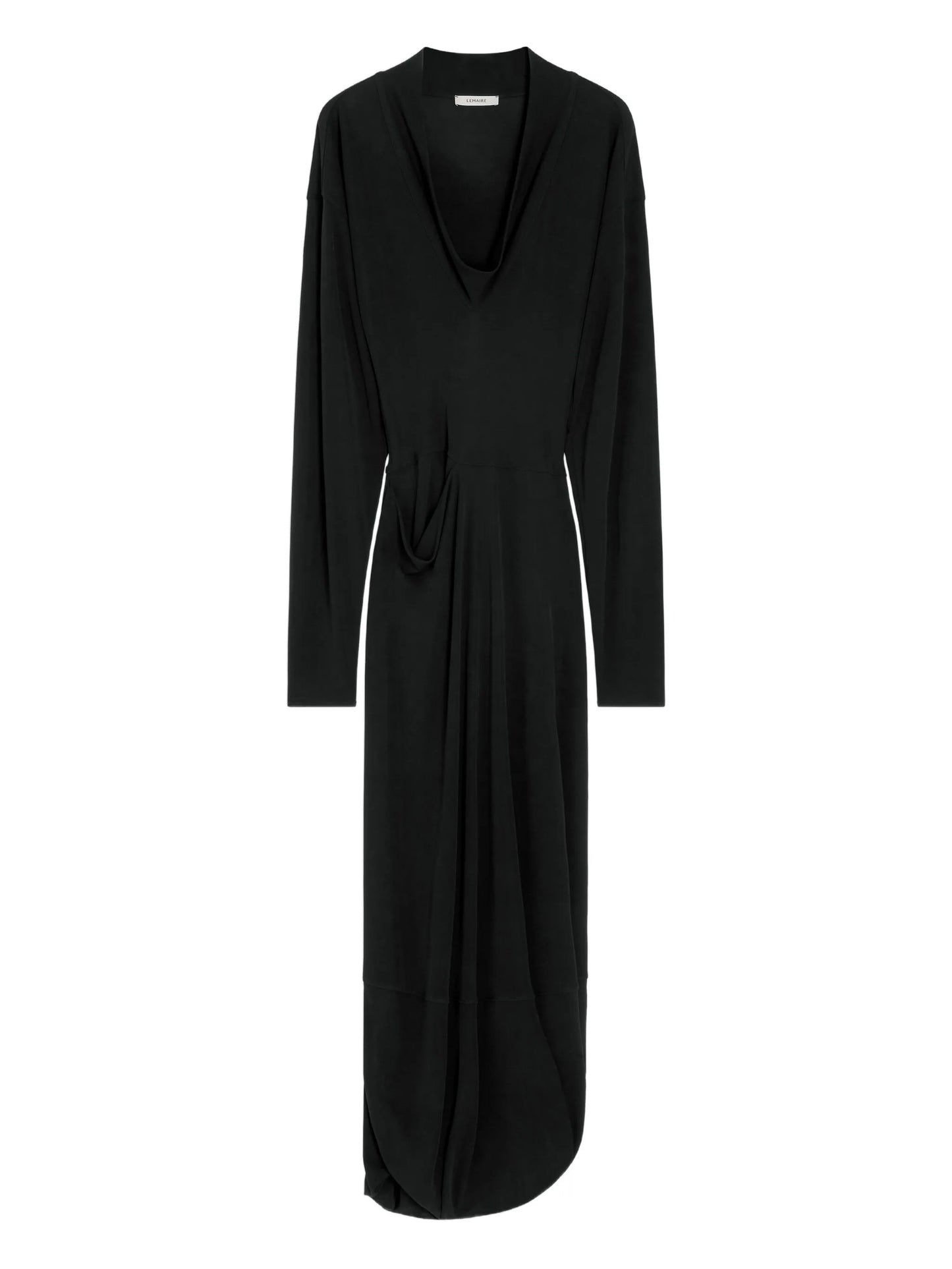 draped V-neck dress