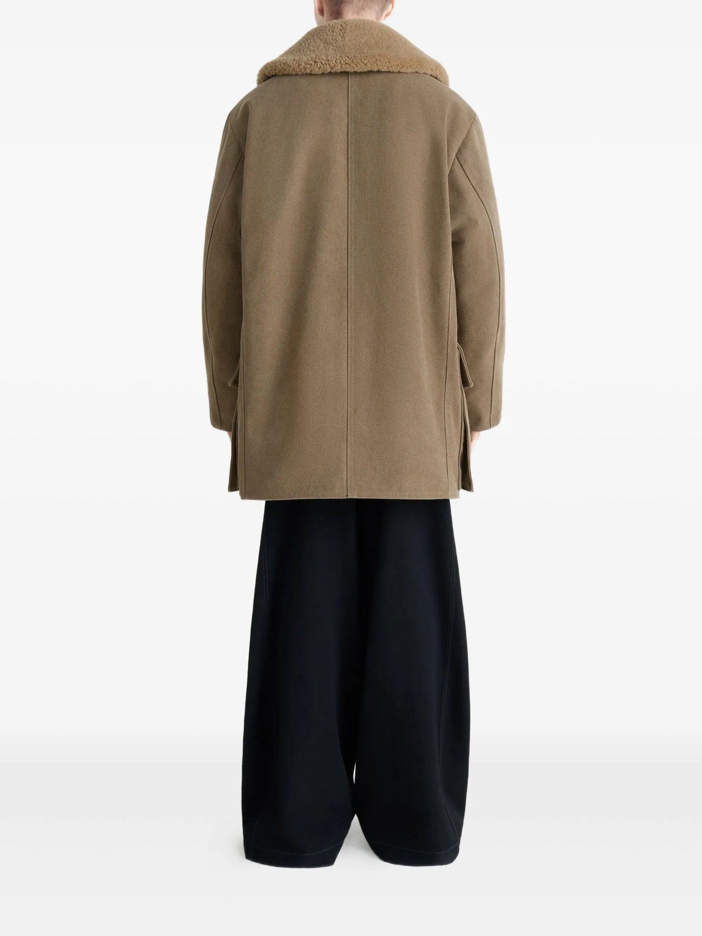 shearling-collar parka