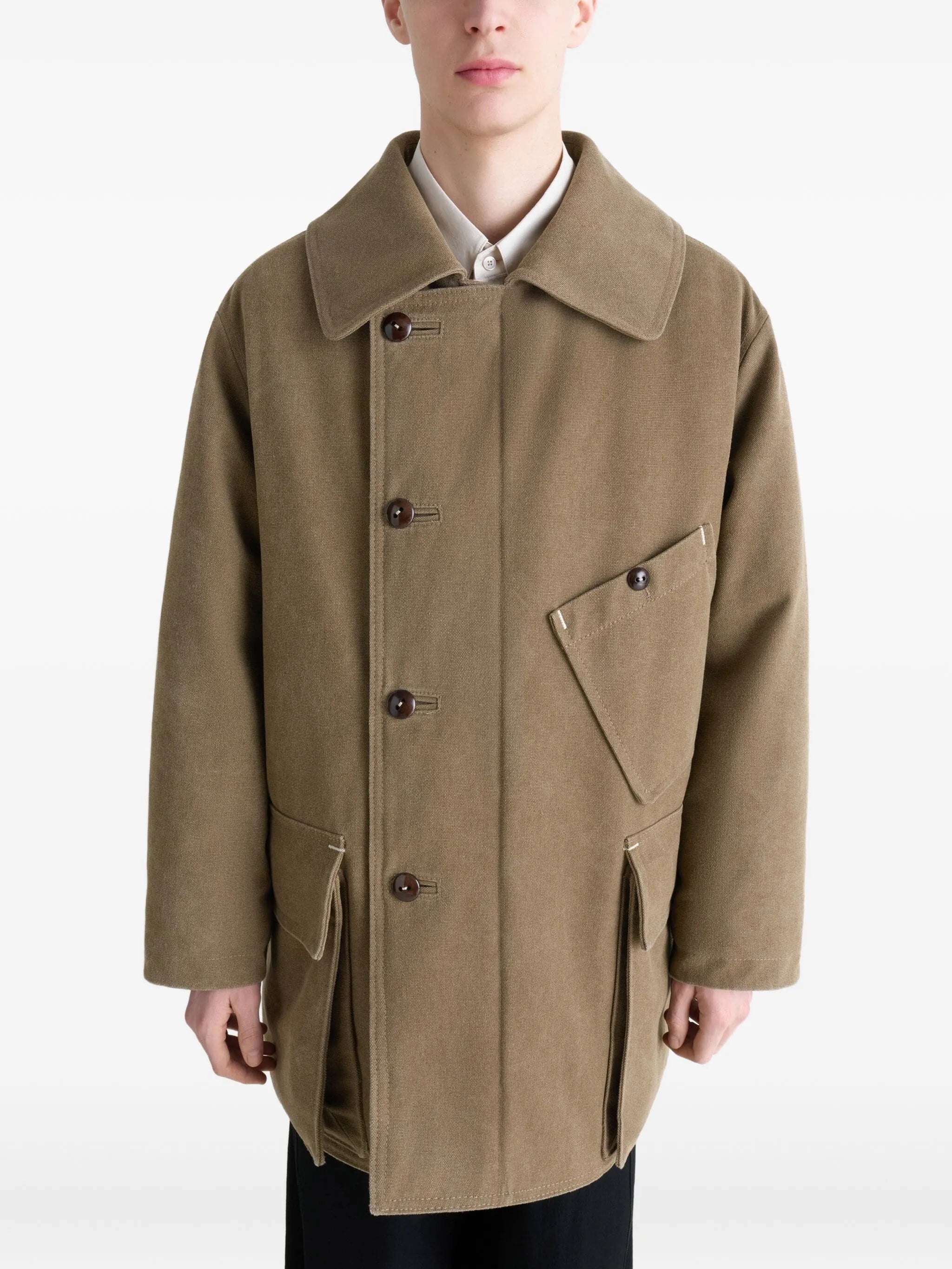 shearling-collar parka