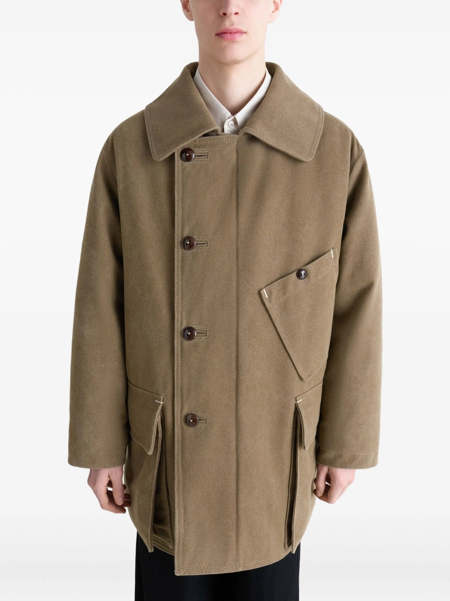 shearling-collar parka