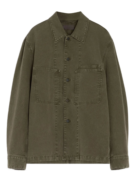 patch-pocket denim overshirt