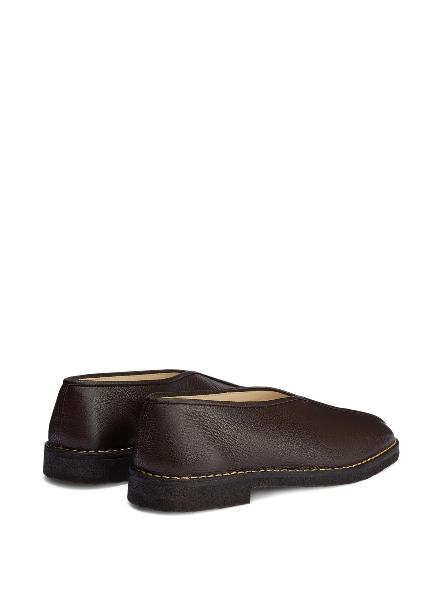 piped square-toe loafers